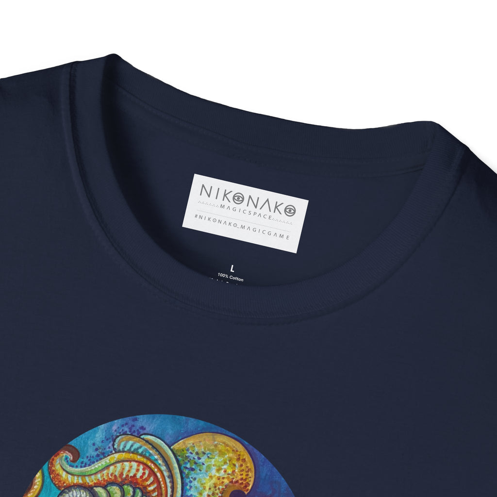 Psychedelic Keyhole T-Shirt — Colorful Swirl Art Tee #tsc8765