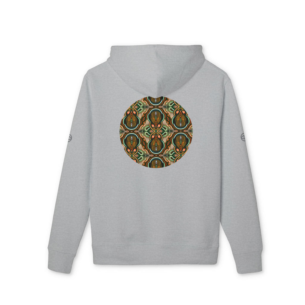 Geometric Tribal Pattern Hoodie — Earth Tone Triangle & Circle Art Sweatshirt #eh2