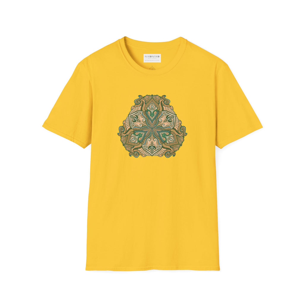 Green Celtic Knot Mandala T-Shirt | Floral Shamrock Pattern