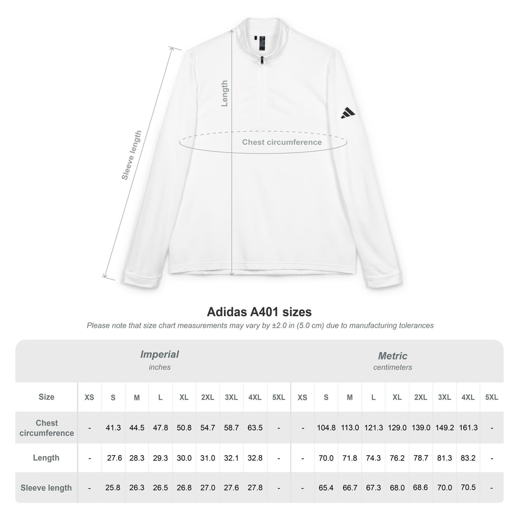 Embroidered Quarter-Zip Pullover — Adidas® Athletic Golf Top #s234513