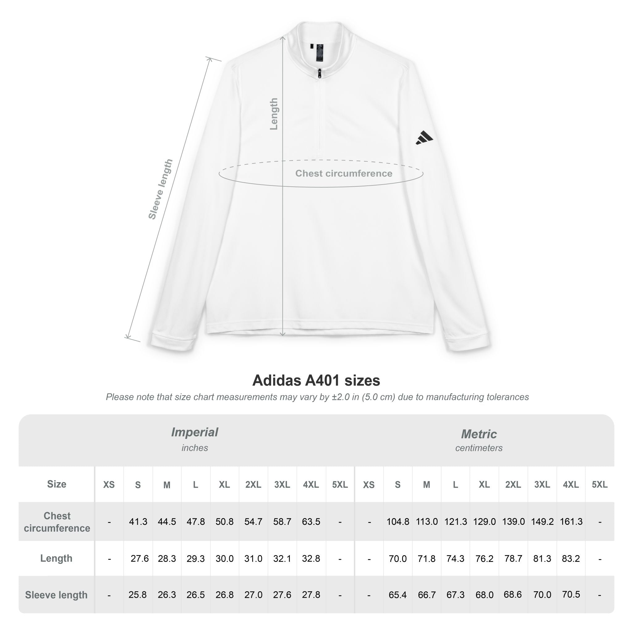 Embroidered Quarter-Zip Pullover — Adidas® Athletic Golf Top #s234513
