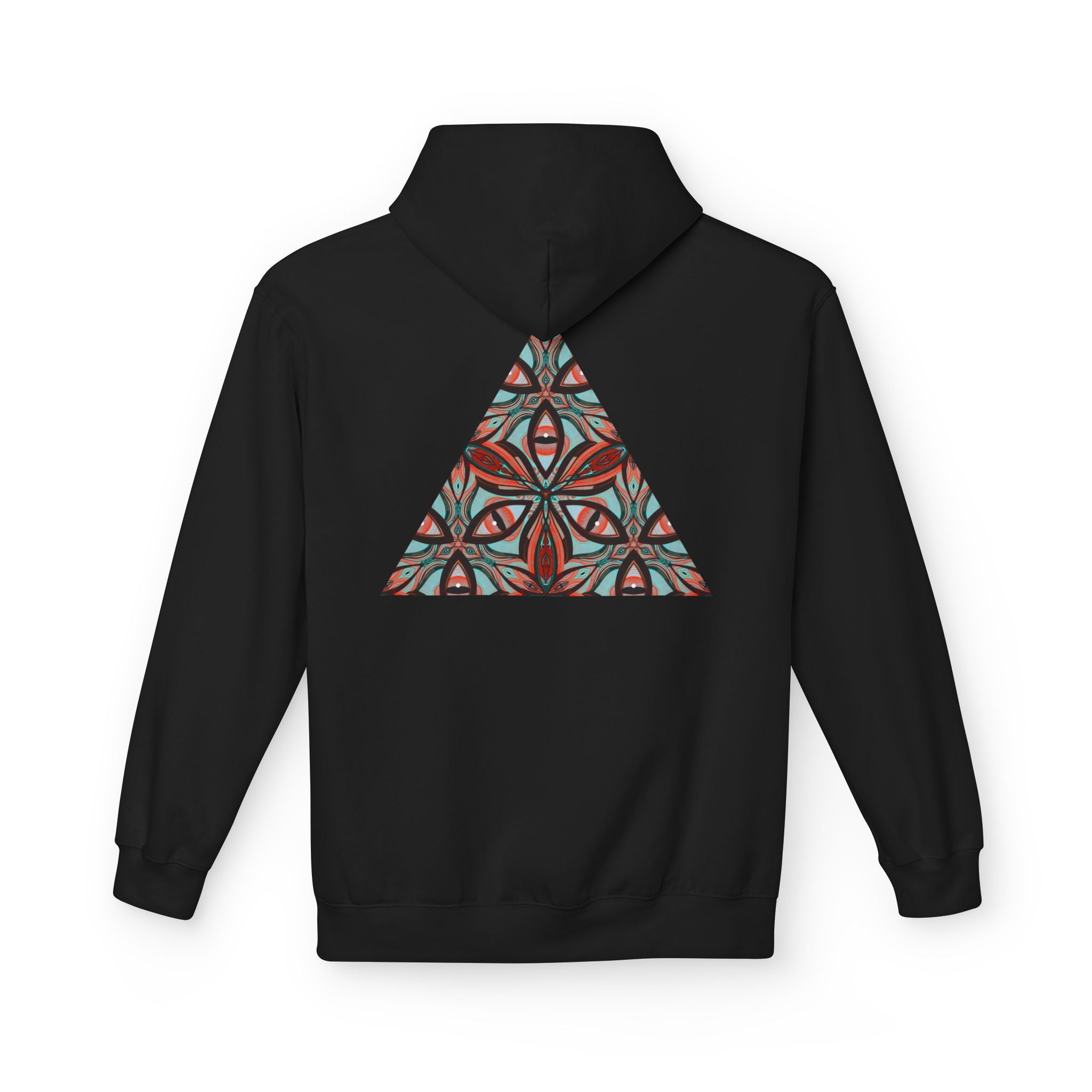 Geometric Kaleidoscope Triangle Hoodie | Symmetrical Abstract Pattern
