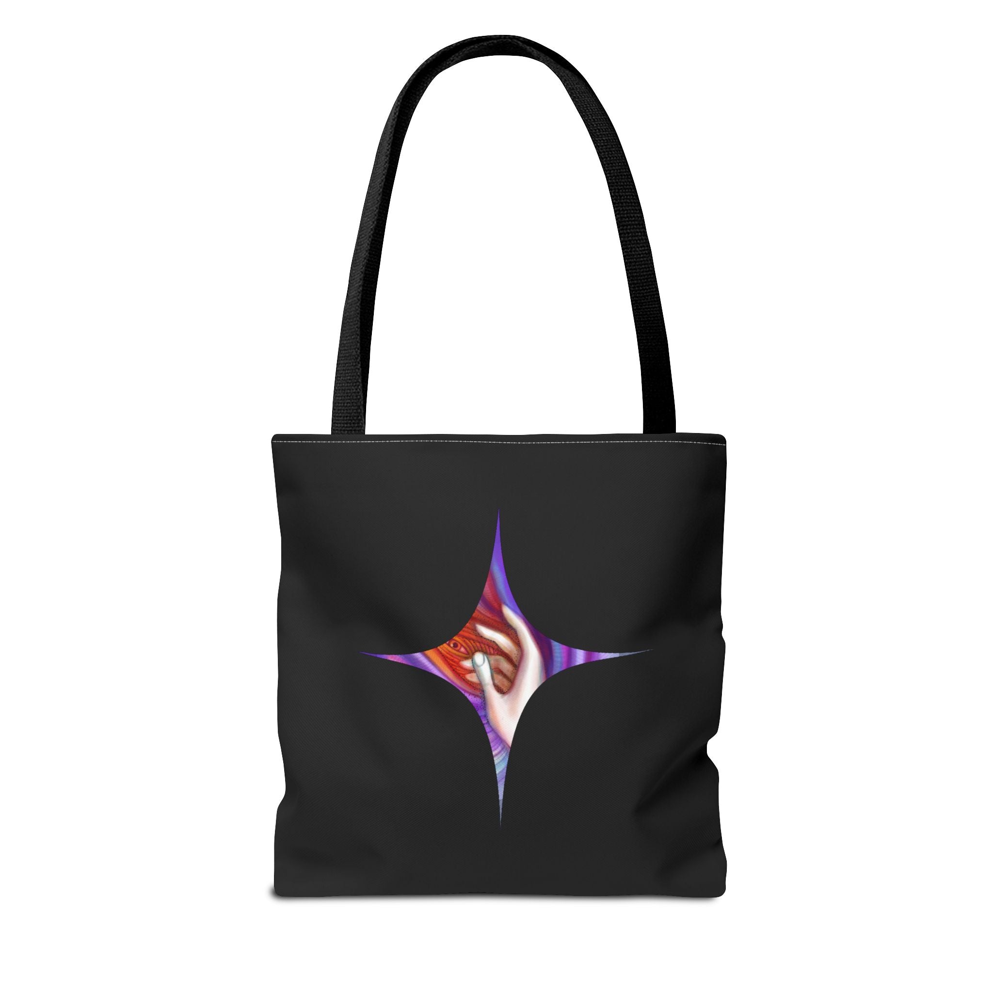 Mystic Wave Tote Bag — Colorful Hand & Psychedelic Swirl Art #sf146873