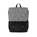 Peacock Feather Mandala Backpack – Black Patterned Casual Shoulder Bag #bb54