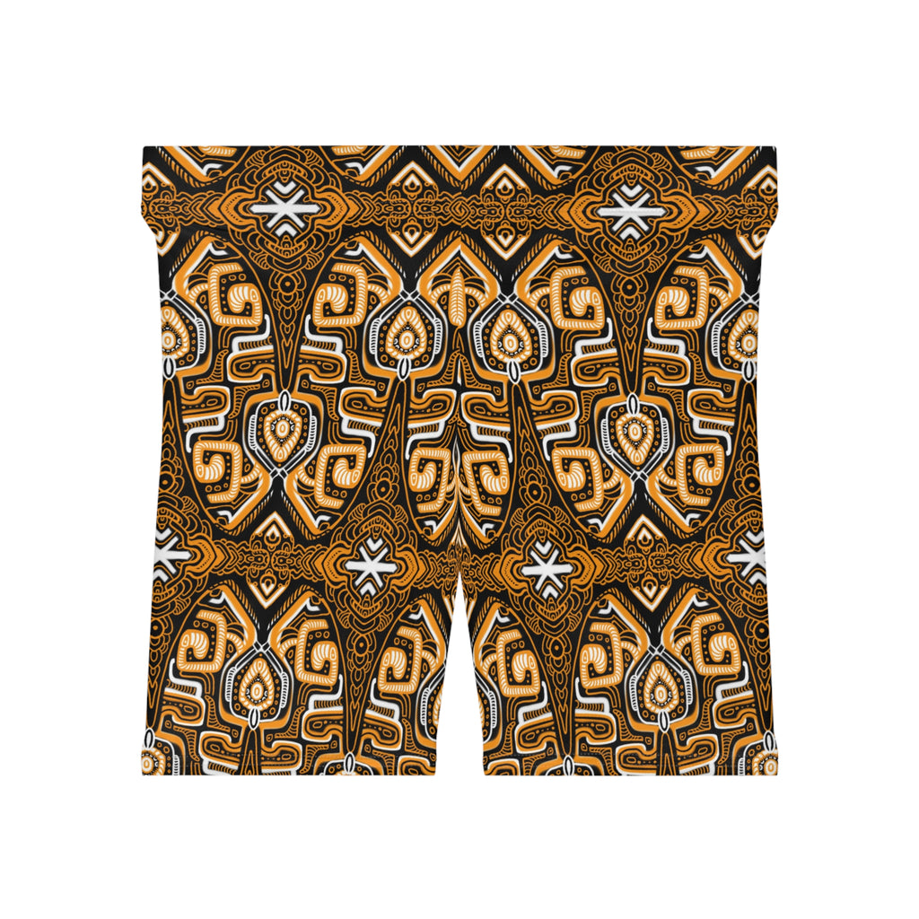 Tribal Gold Geo Women's Biker Shorts #fsj165