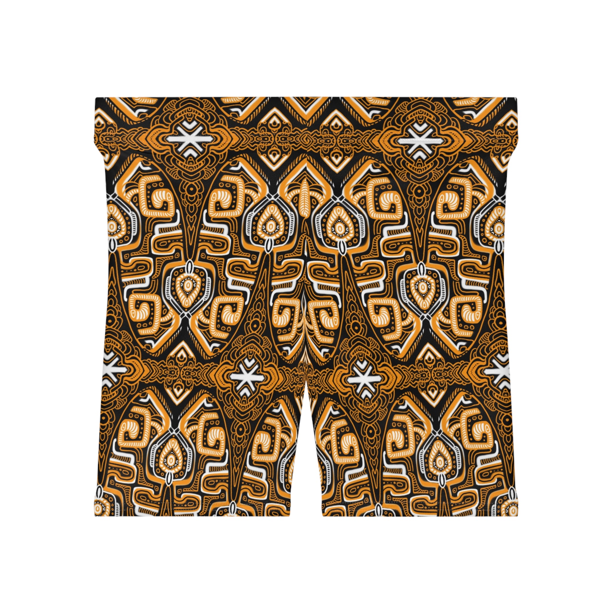 Tribal Gold Geo Women's Biker Shorts #fsj165