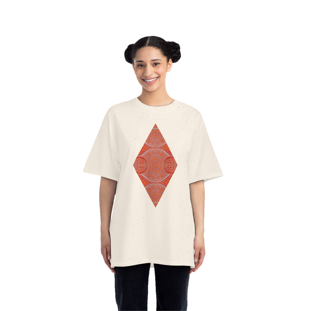 Geometric Red Diamond Graphic T-Shirt #kd753097