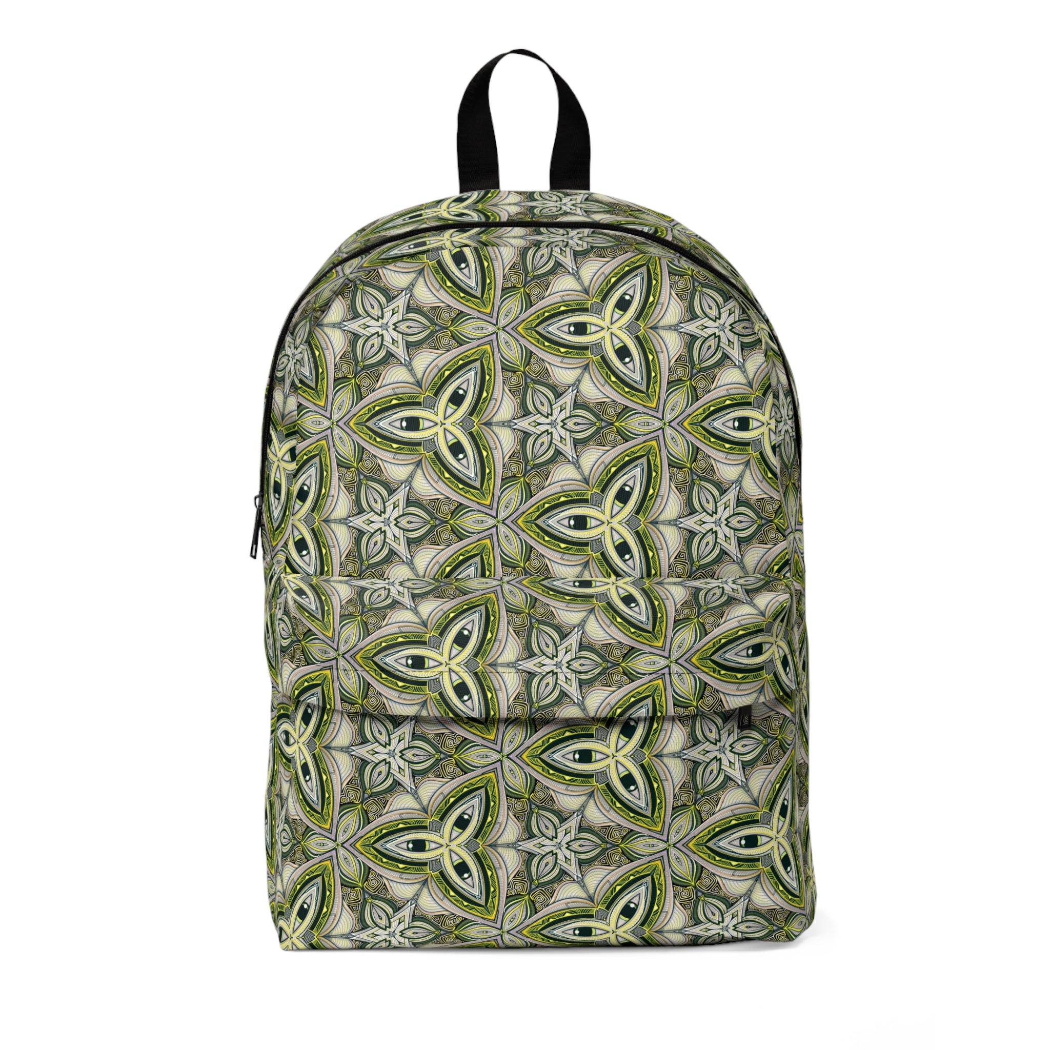 Green Celtic Knot Backpack — Patterned Travel & School Bag #b5329