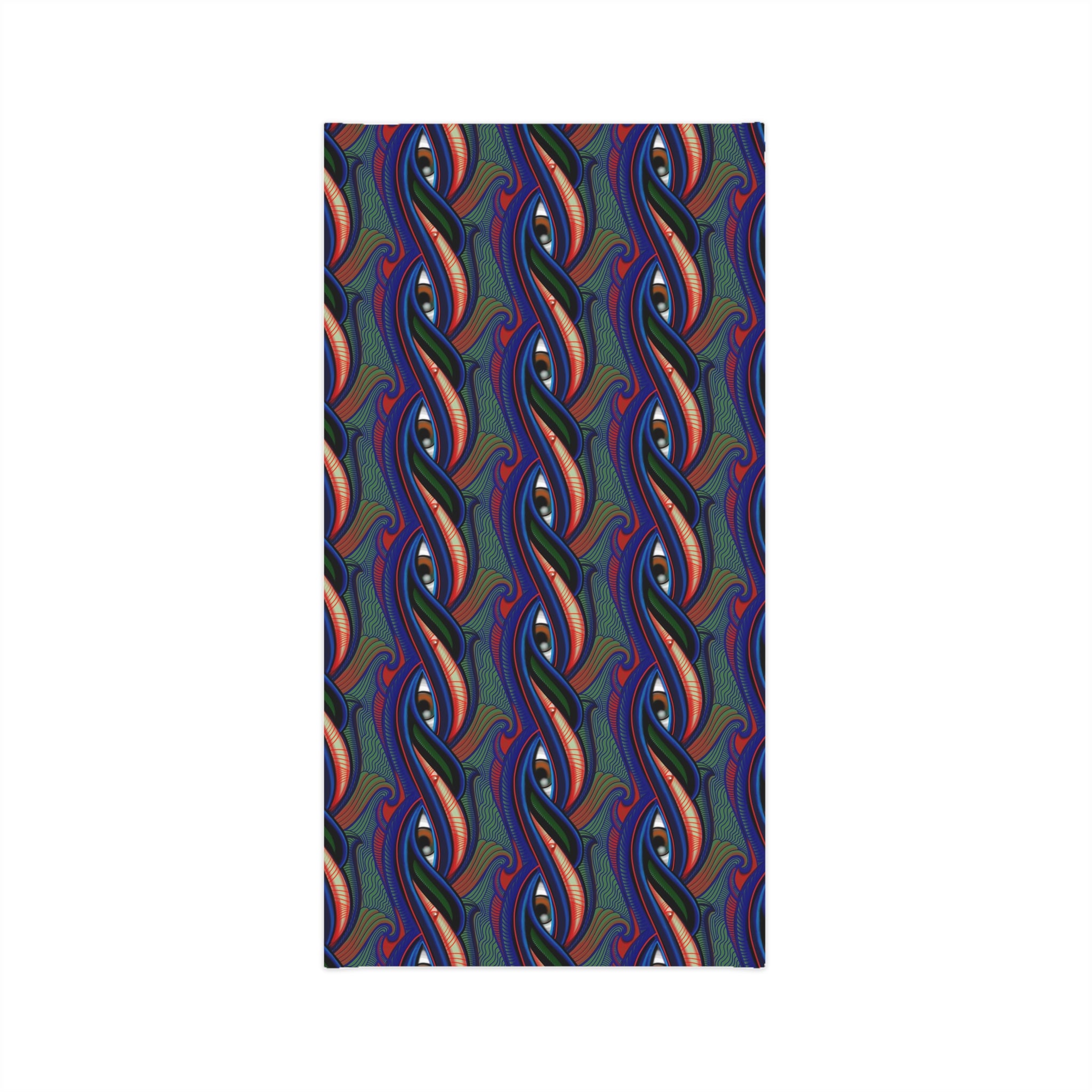 Psychedelic Wave Pattern Midweight Neck Gaiter — Retro Rainbow Paisley Face Covering
