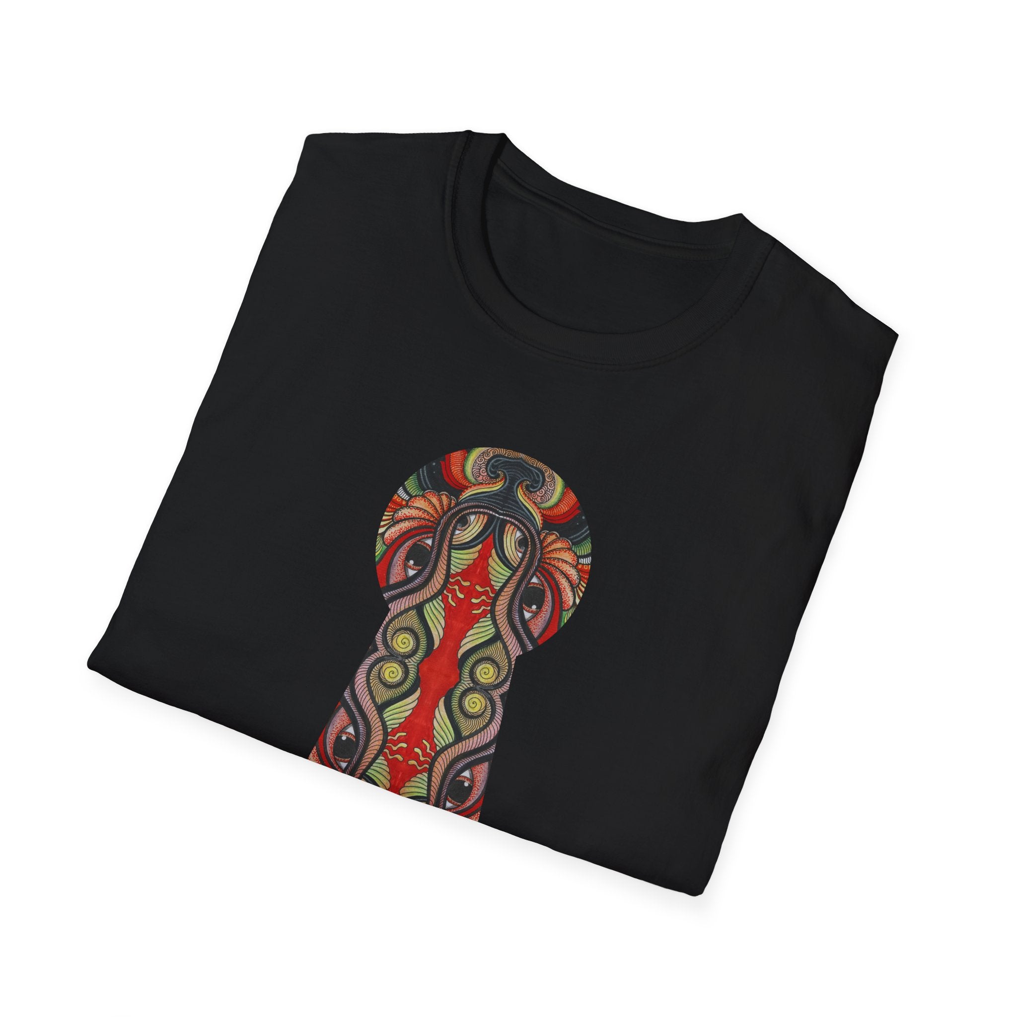 Keyhole & Star Psychedelic Graphic T-Shirt #fd763