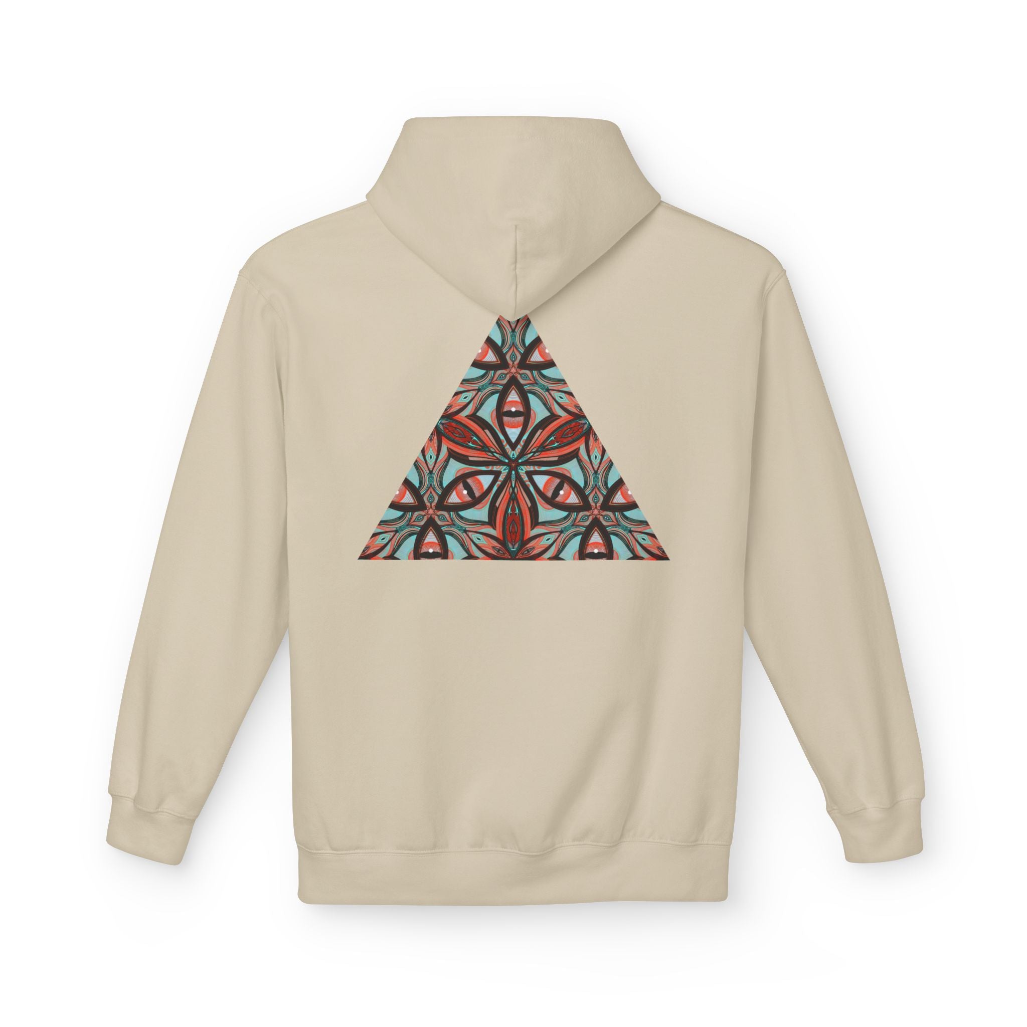 Geometric Kaleidoscope Triangle Hoodie | Symmetrical Abstract Pattern