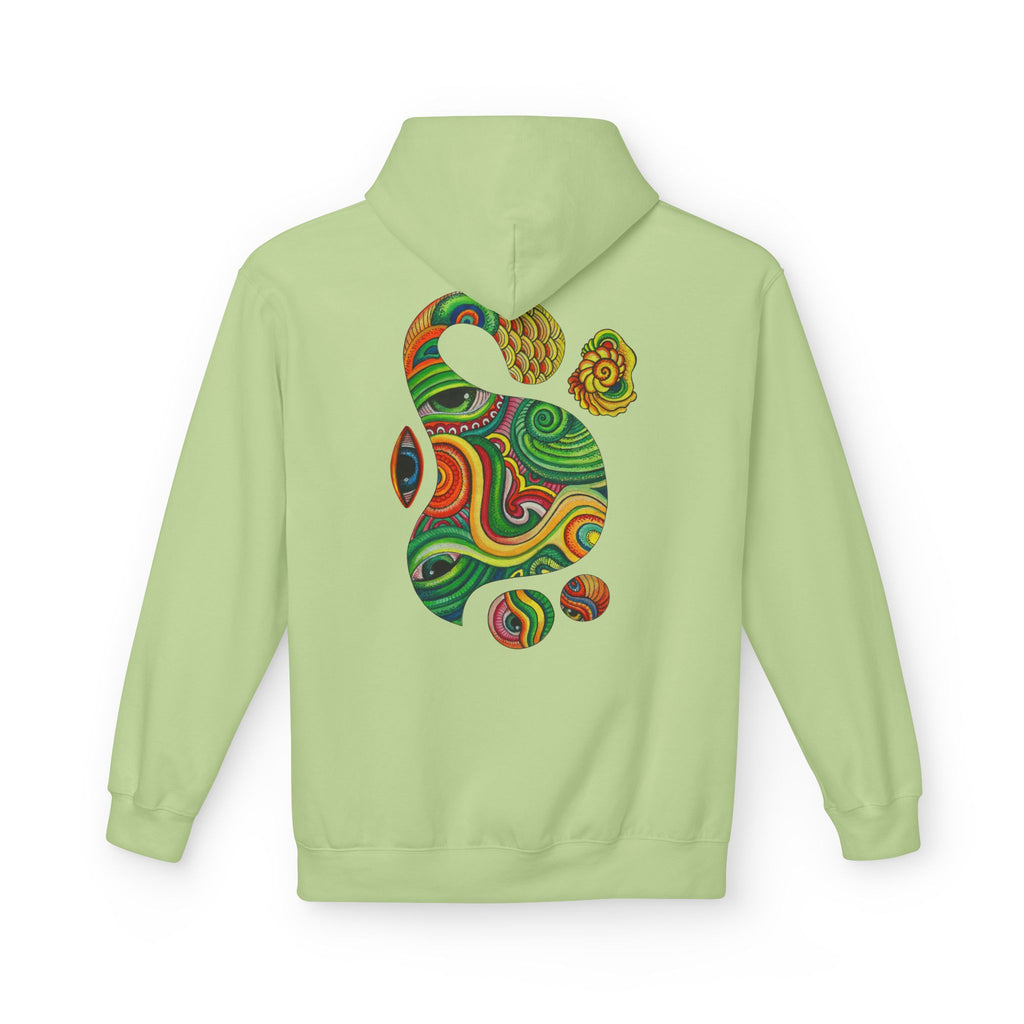 Psychedelic Swirl Hoodie — Colorful Abstract Apple Graphic #j64298