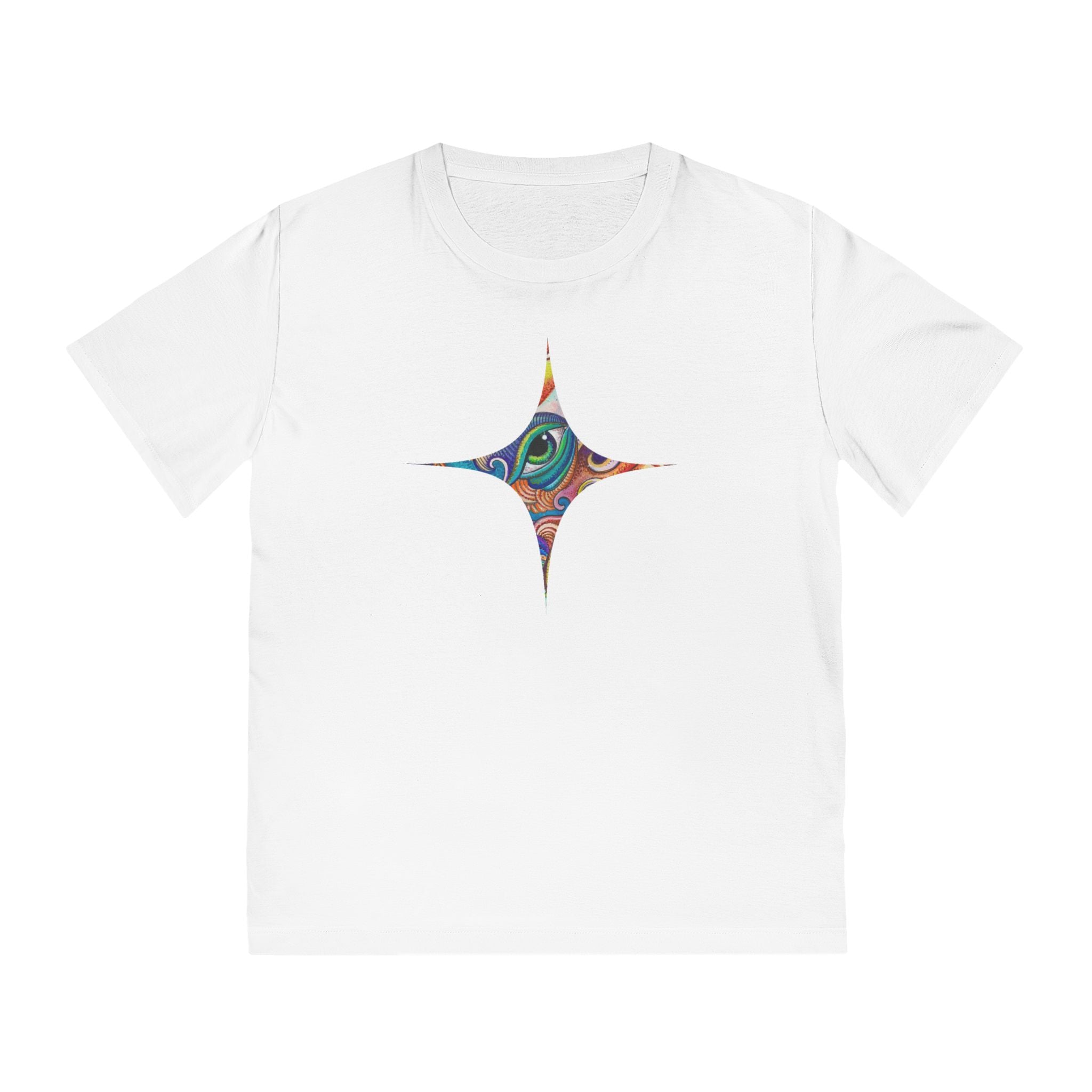 Psychedelic Gem T-Shirt — Colorful Abstract Star & Triangle Design #gf87598