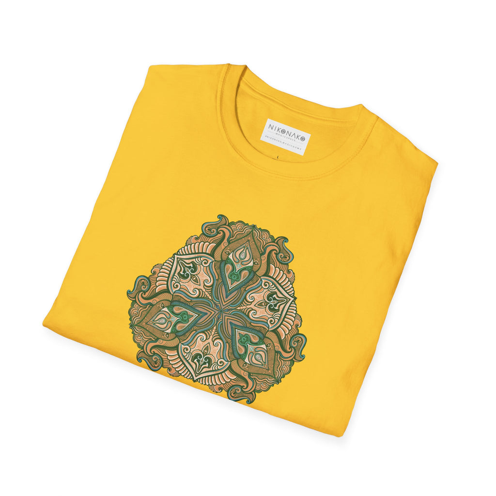 Green Celtic Knot Mandala T-Shirt | Floral Shamrock Pattern