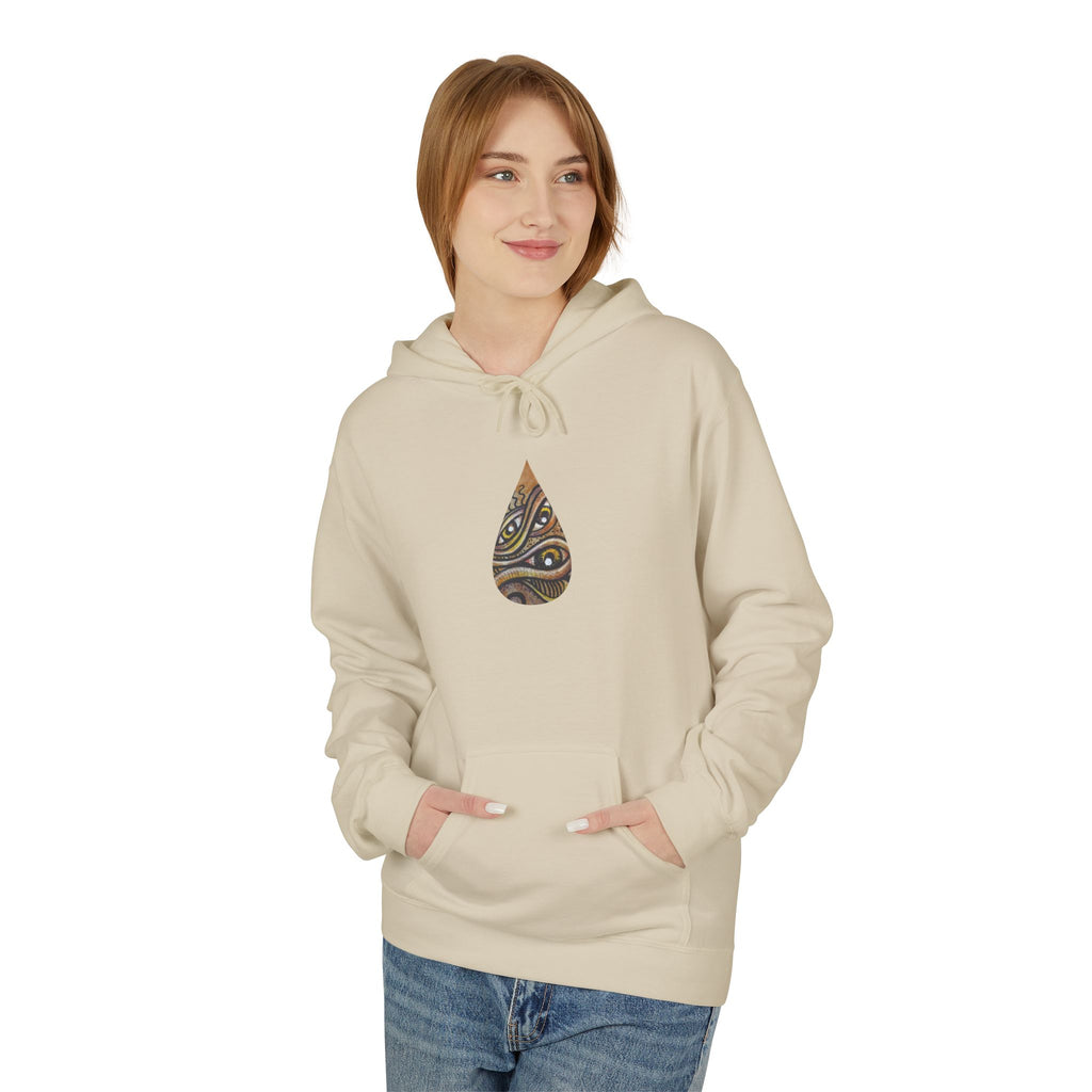 Leaf Pattern Hoodie — Boho Tribal Feather Design Pullover #f8635678