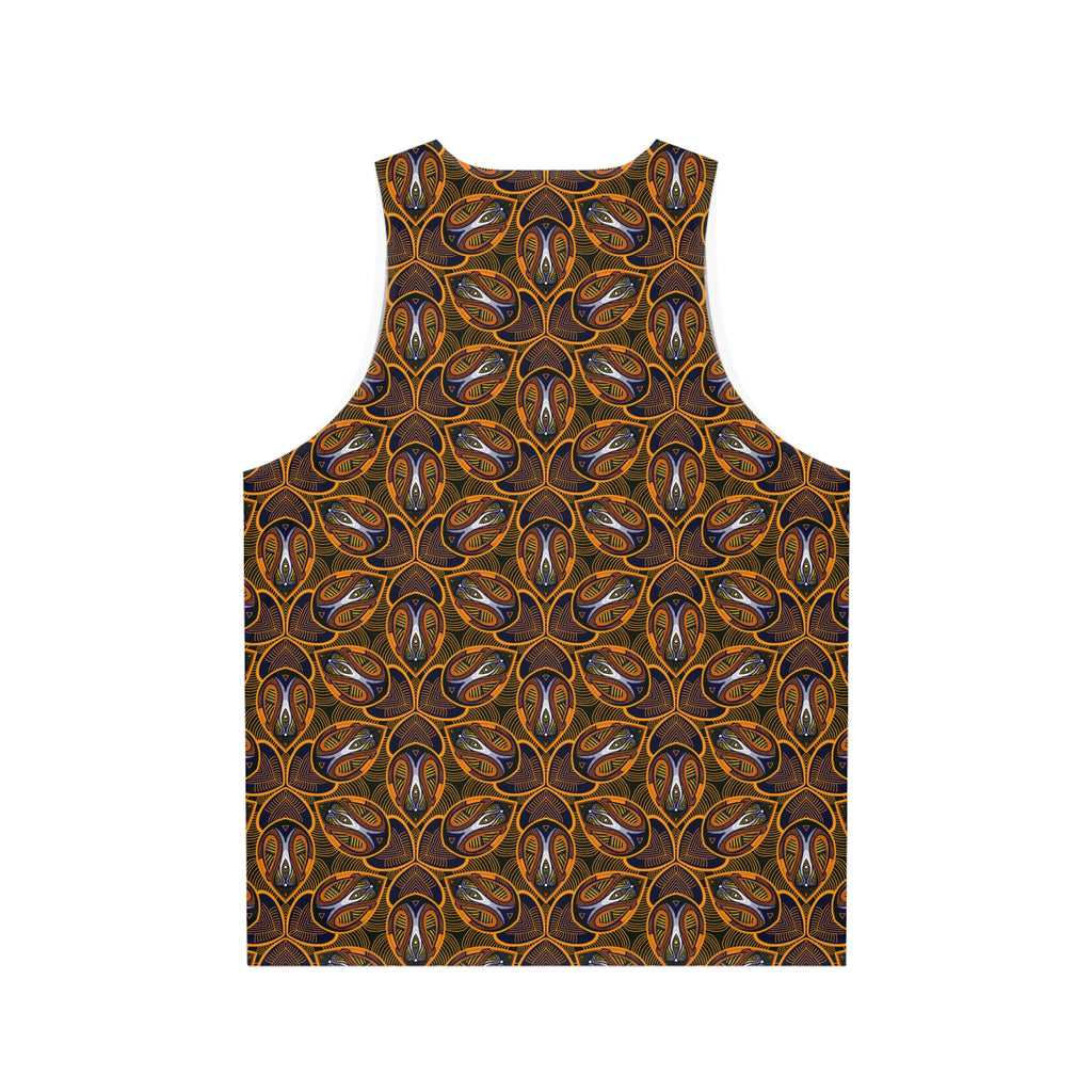 Bohemian Kaleidoscope All-Over-Print Tank Top — Earthy Floral Geometric Pattern #gd0087554
