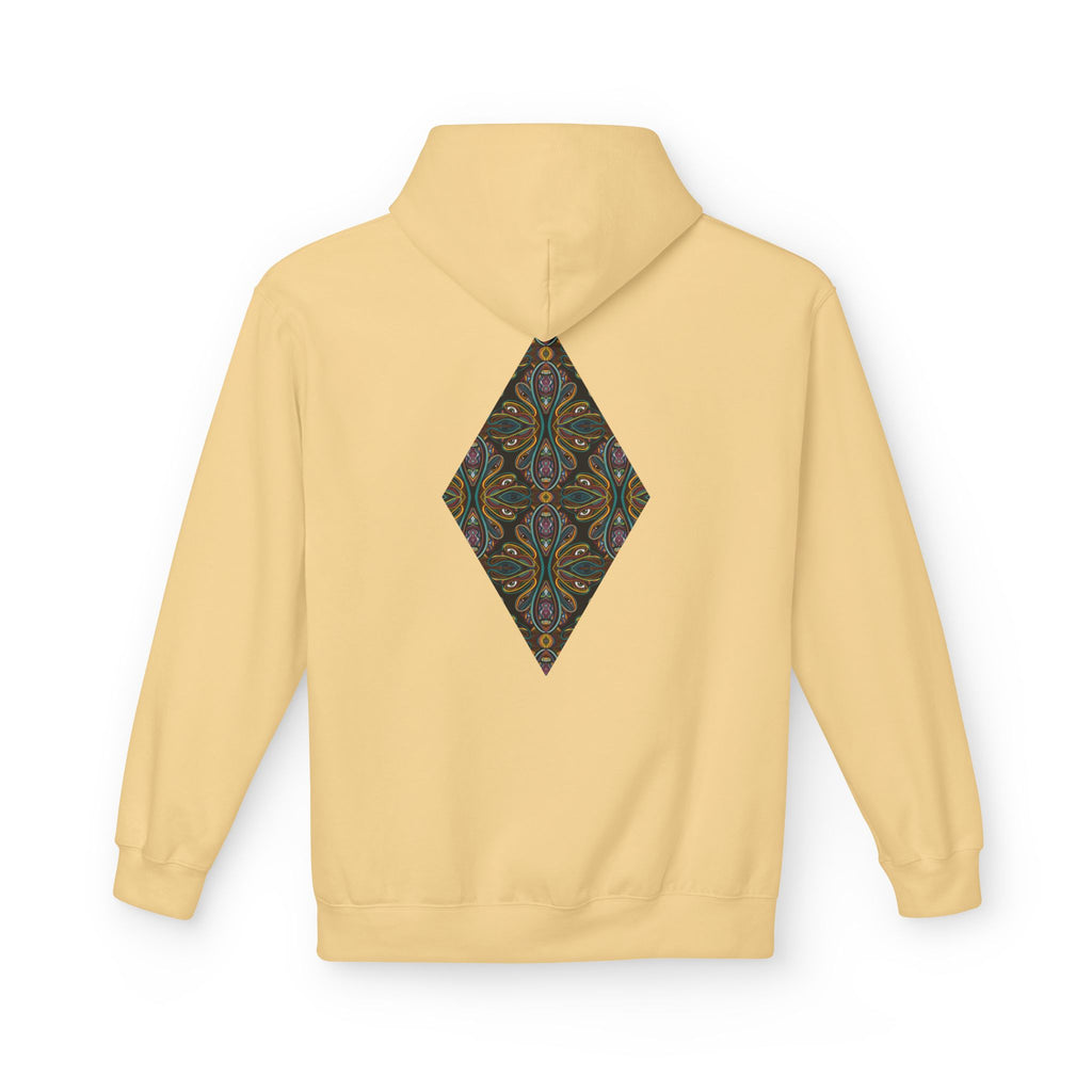 Geometric Mosaic Triangle Hoodie — Decorative Pattern Pullover #i865678