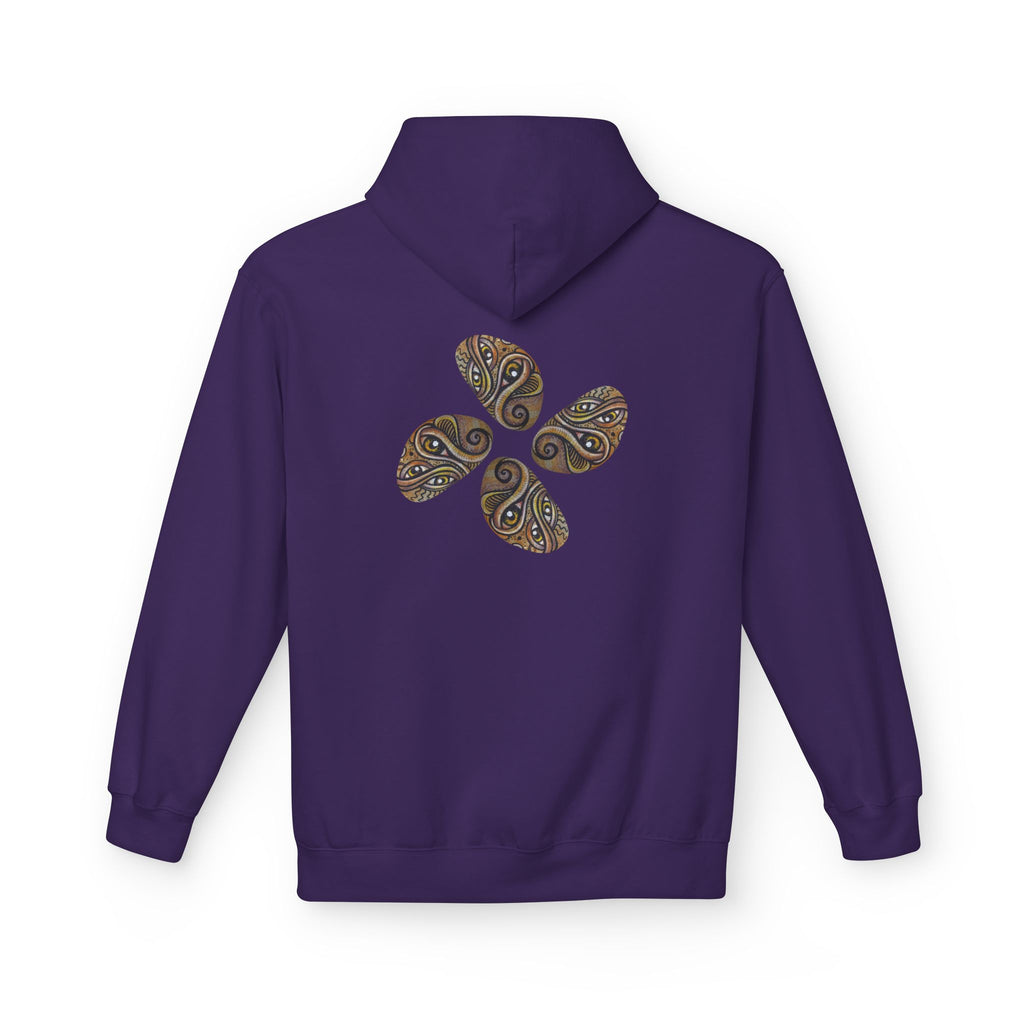 Leaf Pattern Hoodie — Boho Tribal Feather Design Pullover #f8635678