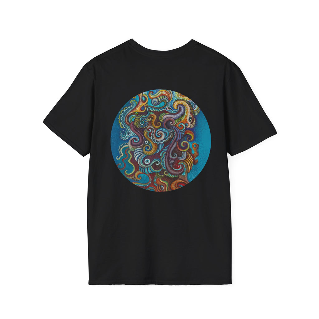 Psychedelic Keyhole T-Shirt — Colorful Swirl Art Tee #tsc8765