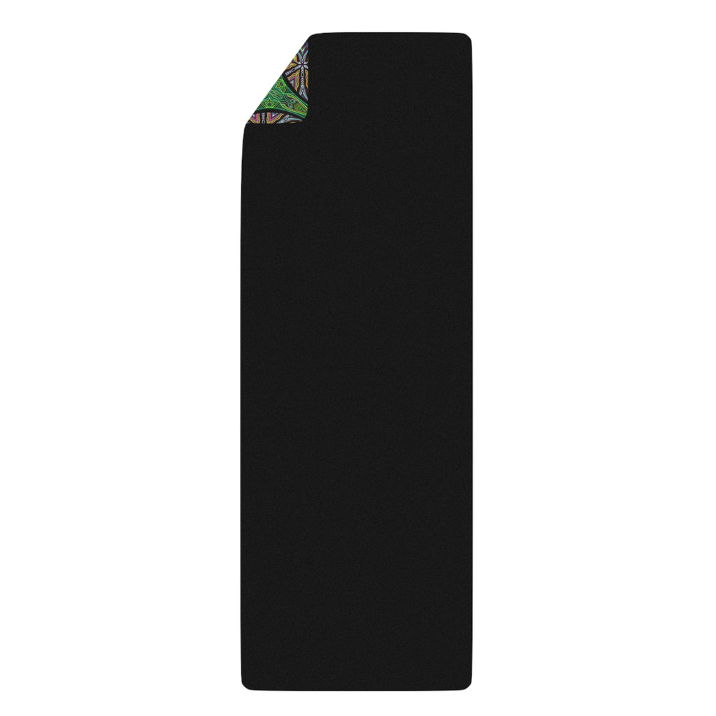Green Kaleidoscope Rubber Yoga Mat — Non‑Slip Mandala Pattern for Studio & Home #ryj211665