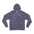 Skull Pattern Hoodie — Purple All-Over Print Gothic Streetwear #h976478