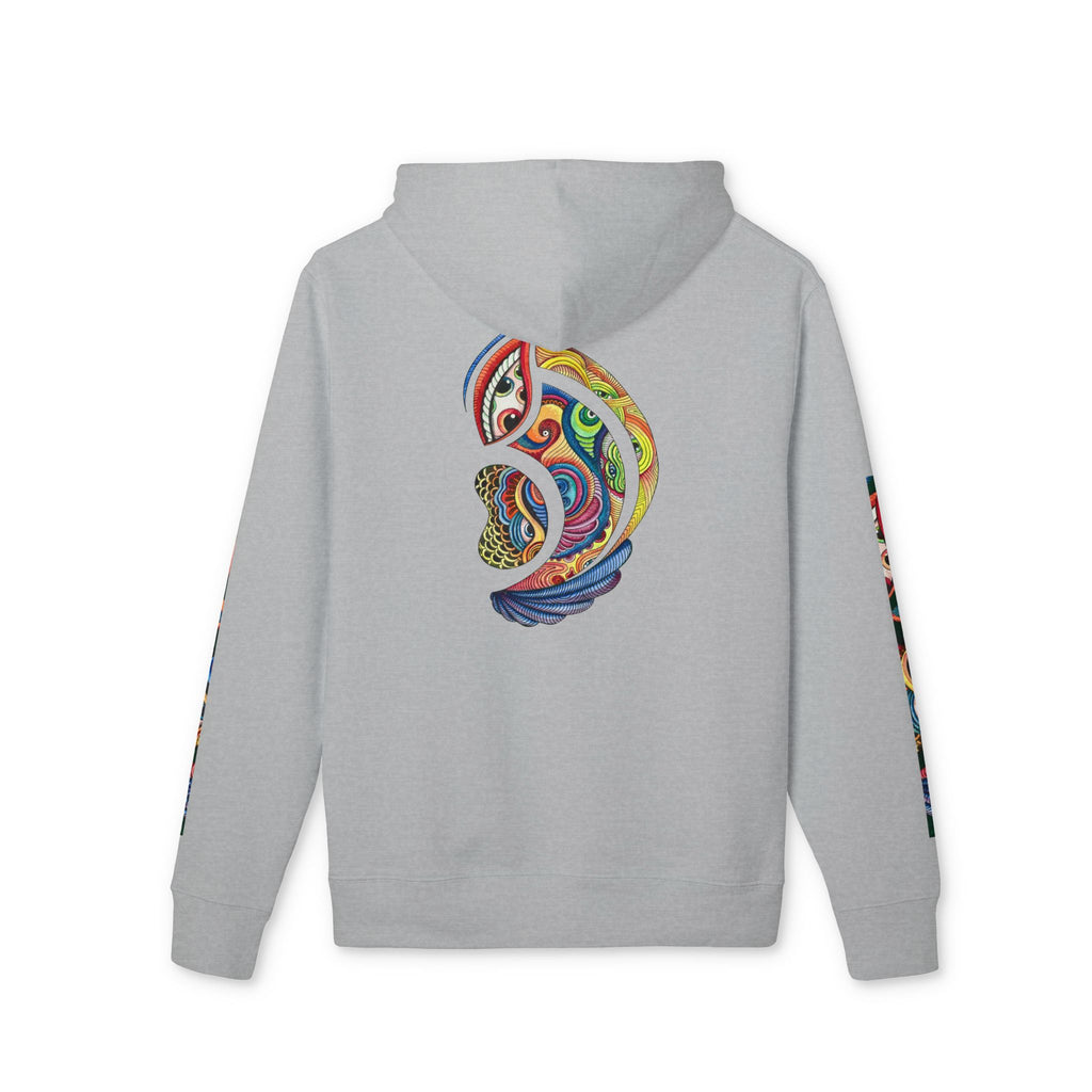 Graphic Hoodie — Colorful Psychedelic Lip & Swirl Design #h4334