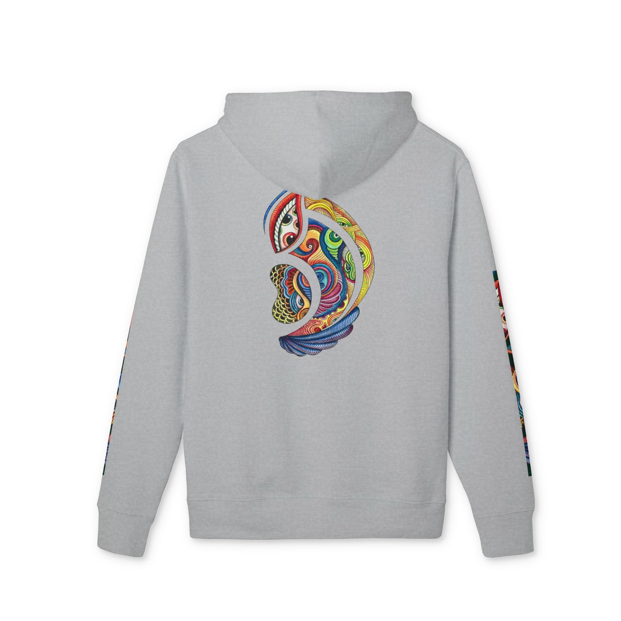 Graphic Hoodie — Colorful Psychedelic Lip & Swirl Design #h4334