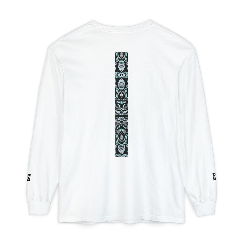 Men's/Women's Long Sleeve T-Shirt — Vertical Geometric Stripe Graphic #kjgd64258