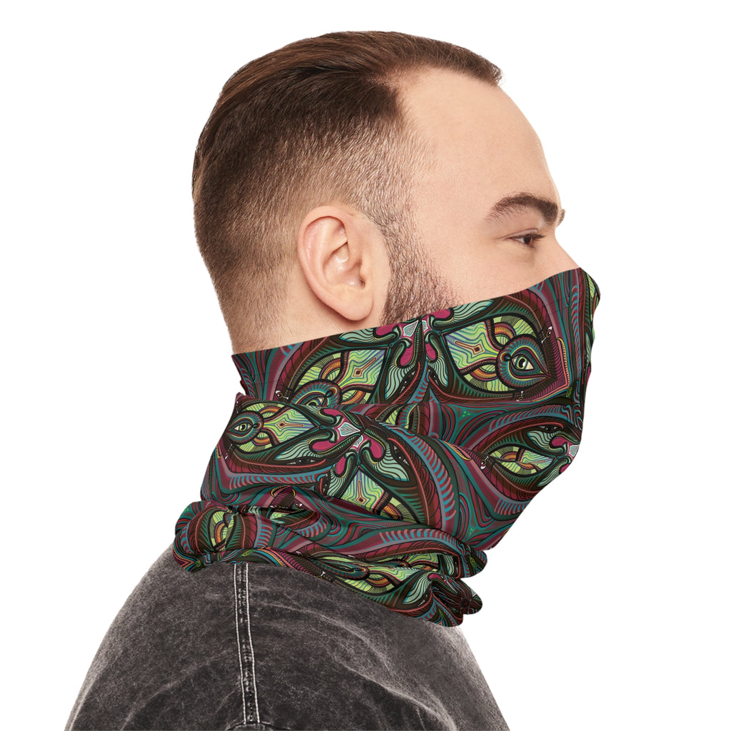 Bohemian Floral Mandala Neck Gaiter — Lightweight Patterned Face Scarf #fg8750