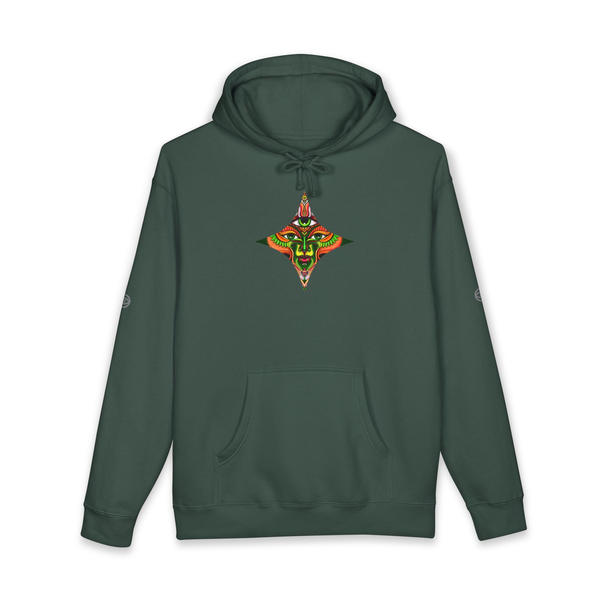 Hoodie — Vibrant Tribal Mask Graphic Pullover #h976345
