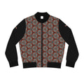 Geometric Mosaic Women's Bomber Jacket — Retro Triangle Pattern AOP