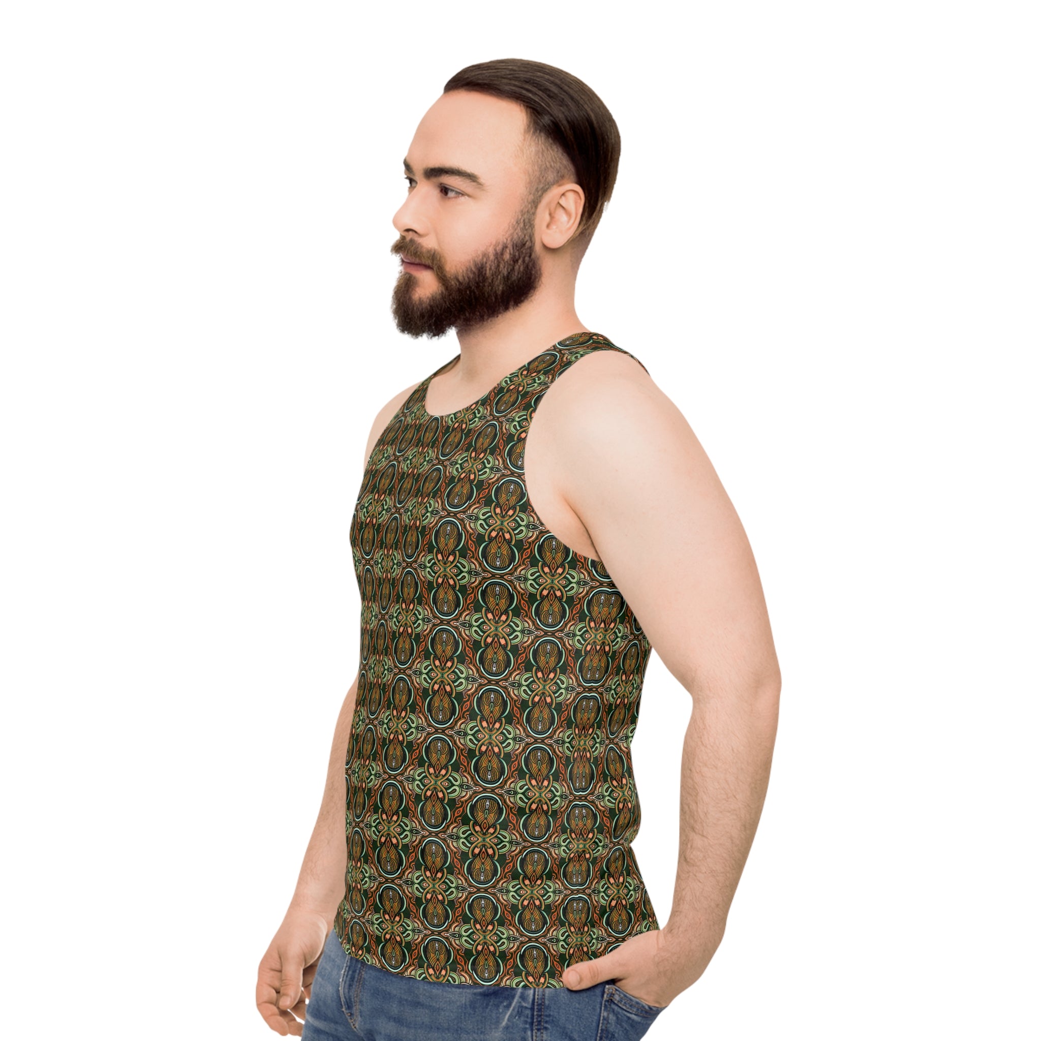 Bohemian Paisley All-Over Print Tank #kh0874
