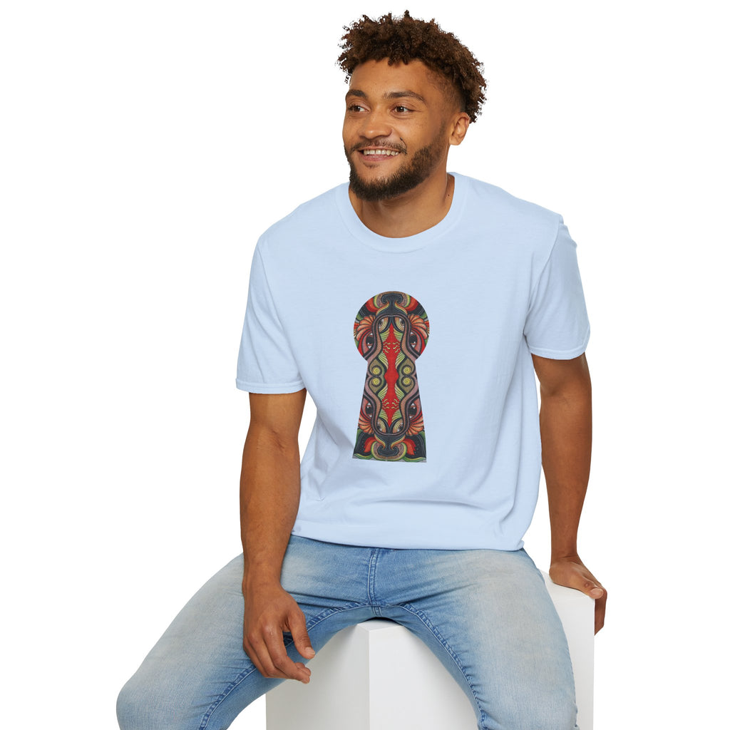 Keyhole & Star Psychedelic Graphic T-Shirt #fd763