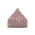 Bohemian Floral Pattern Bean Bag Cover — Retro Pink & Gold Mandala Accent #f68