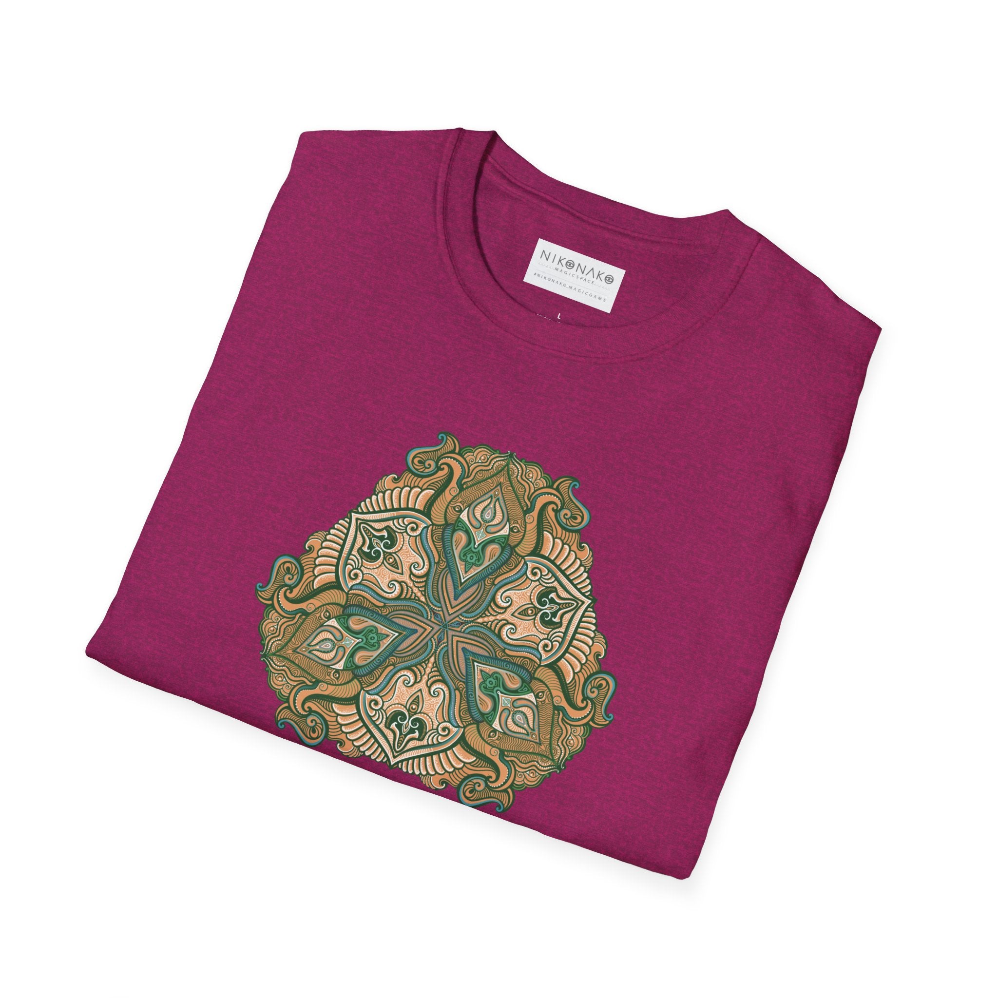 Green Celtic Knot Mandala T-Shirt | Floral Shamrock Pattern