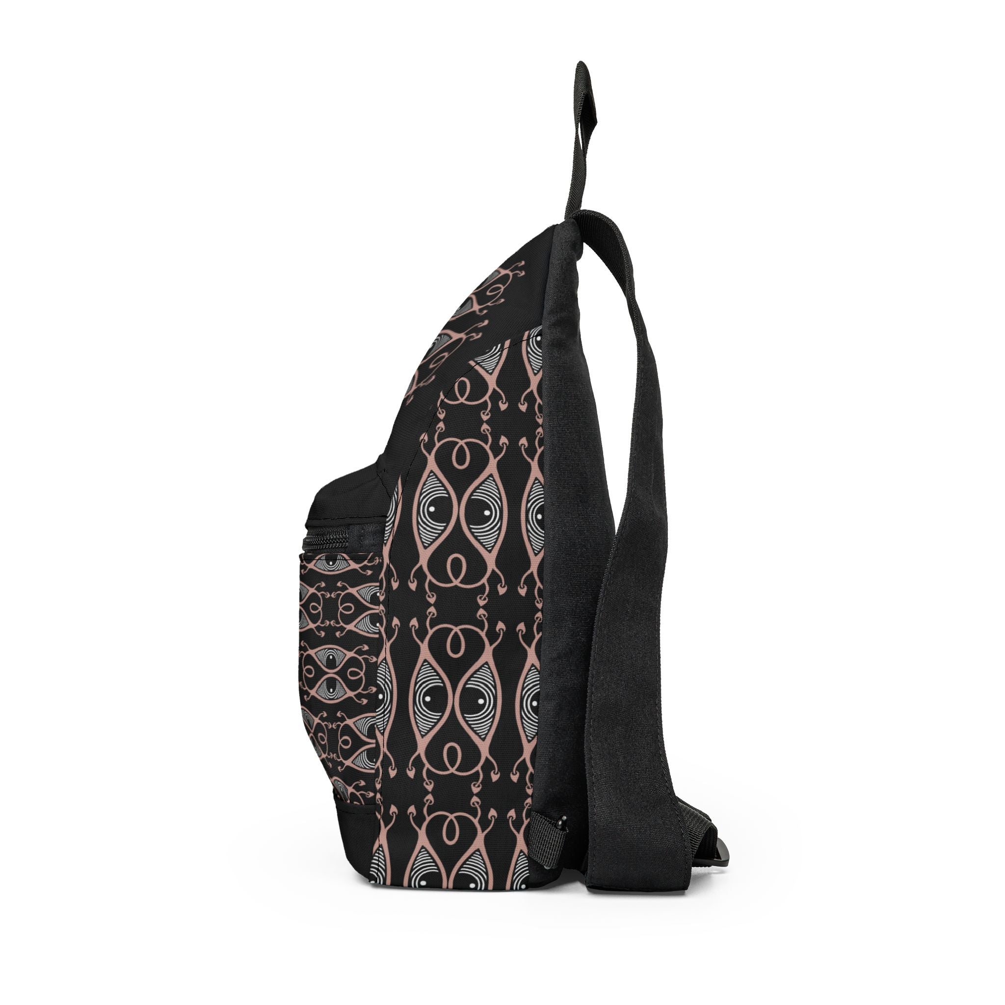 Eye Motif Sling Bag – Boho Tribal Crossbody for Everyday Travel #s257753