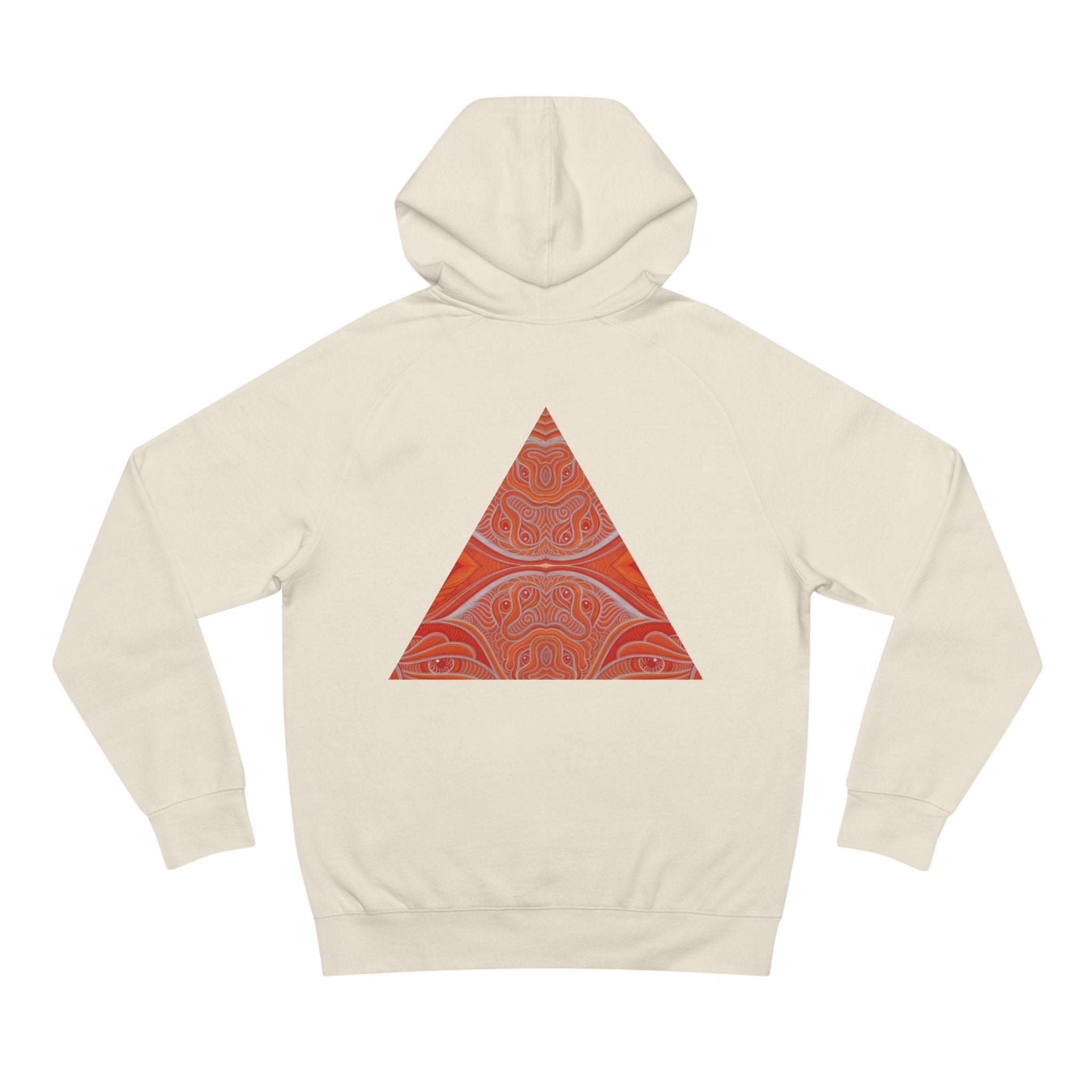 Keyhole & Diamond Pattern Hoodie — Abstract Red Paisley Graphic #yh099879