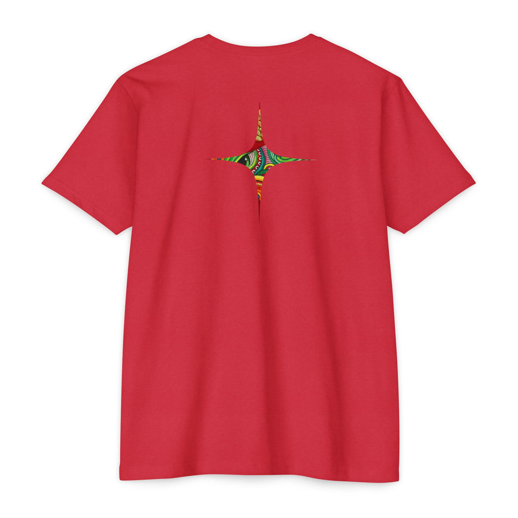 Psychedelic Swirl T-Shirt — Colorful Abstract Ampersand & Star Graphic #ga975