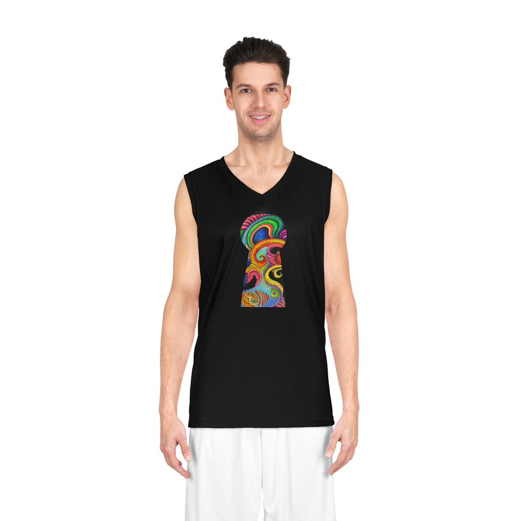 Psychedelic Swirl Basketball Jersey #k976369
