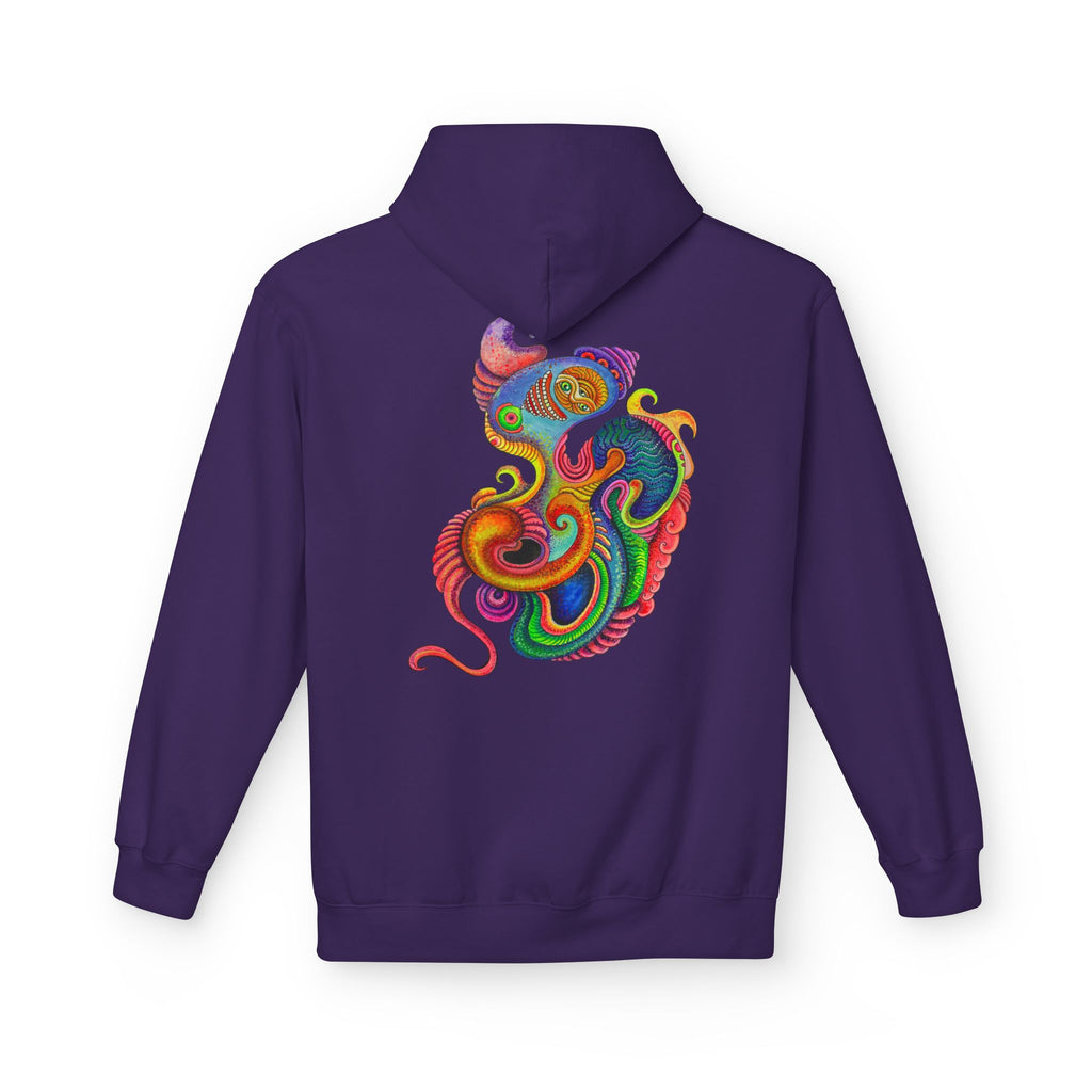 Psychedelic Abstract Snake Hoodie — Colorful Surreal Art Pullover #ggd76467