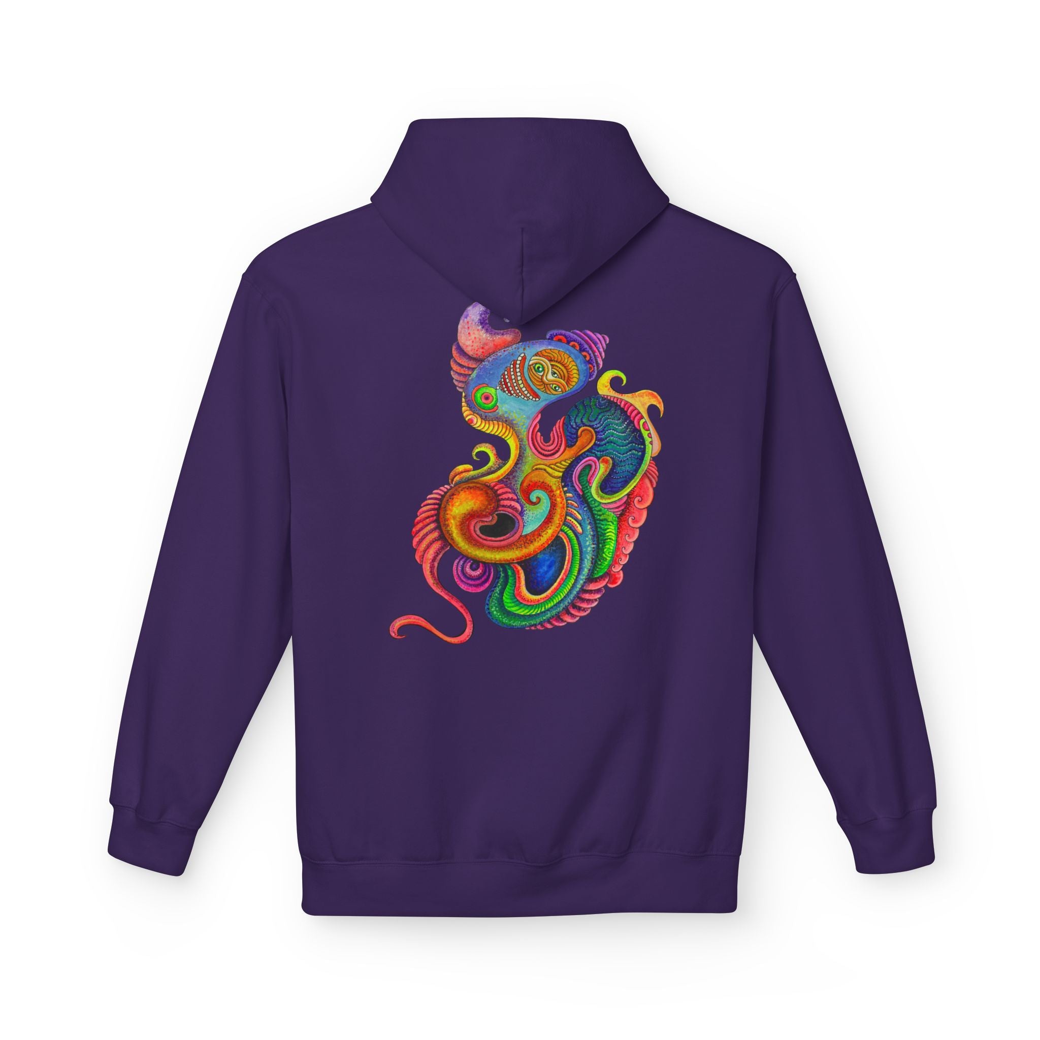 Psychedelic Abstract Snake Hoodie — Colorful Surreal Art Pullover #ggd76467