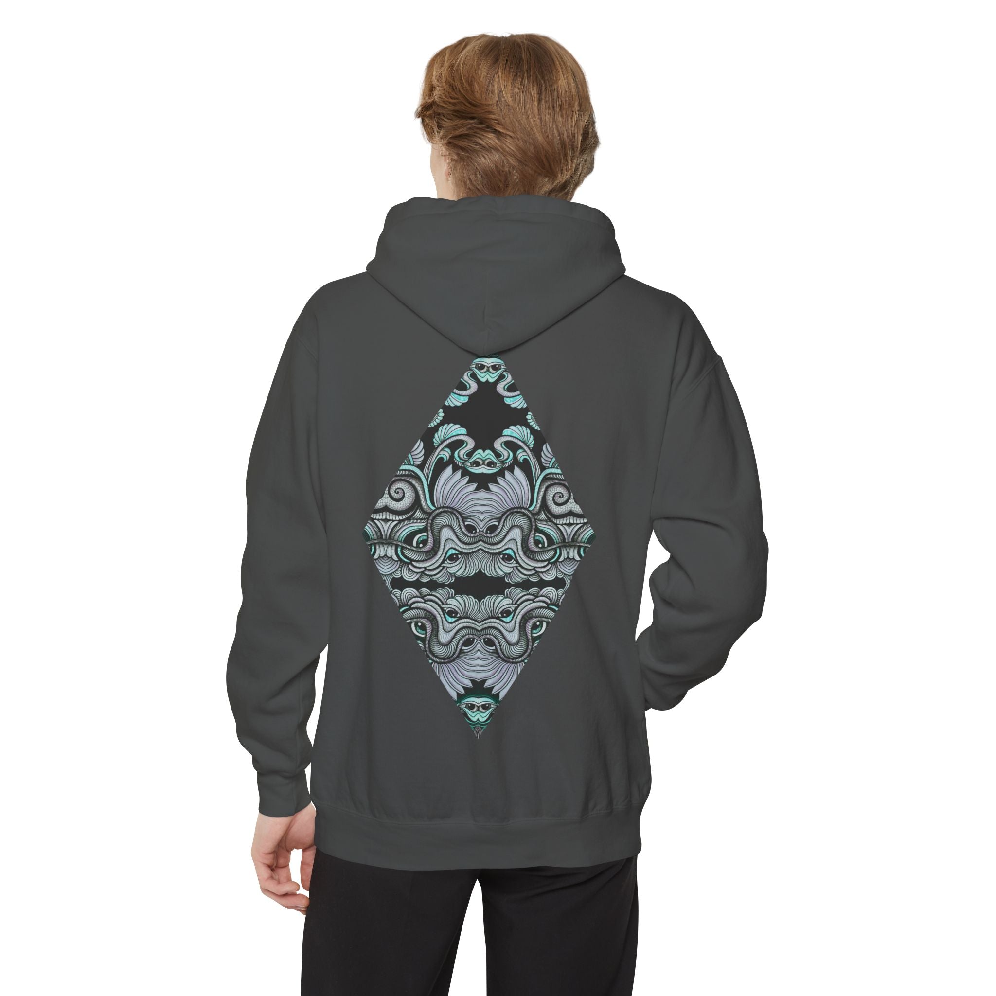 Hoodie — Geometric Mystic Pattern Diamond Back Print #gmh13