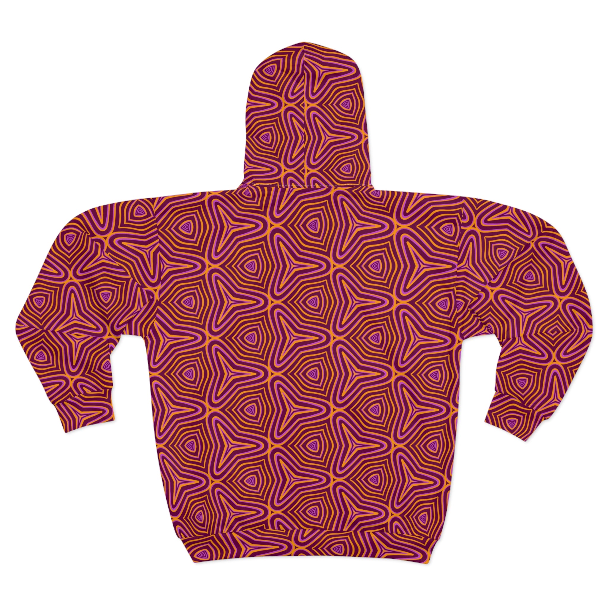 Psychedelic Geo Pattern Zip Hoodie #s65367i