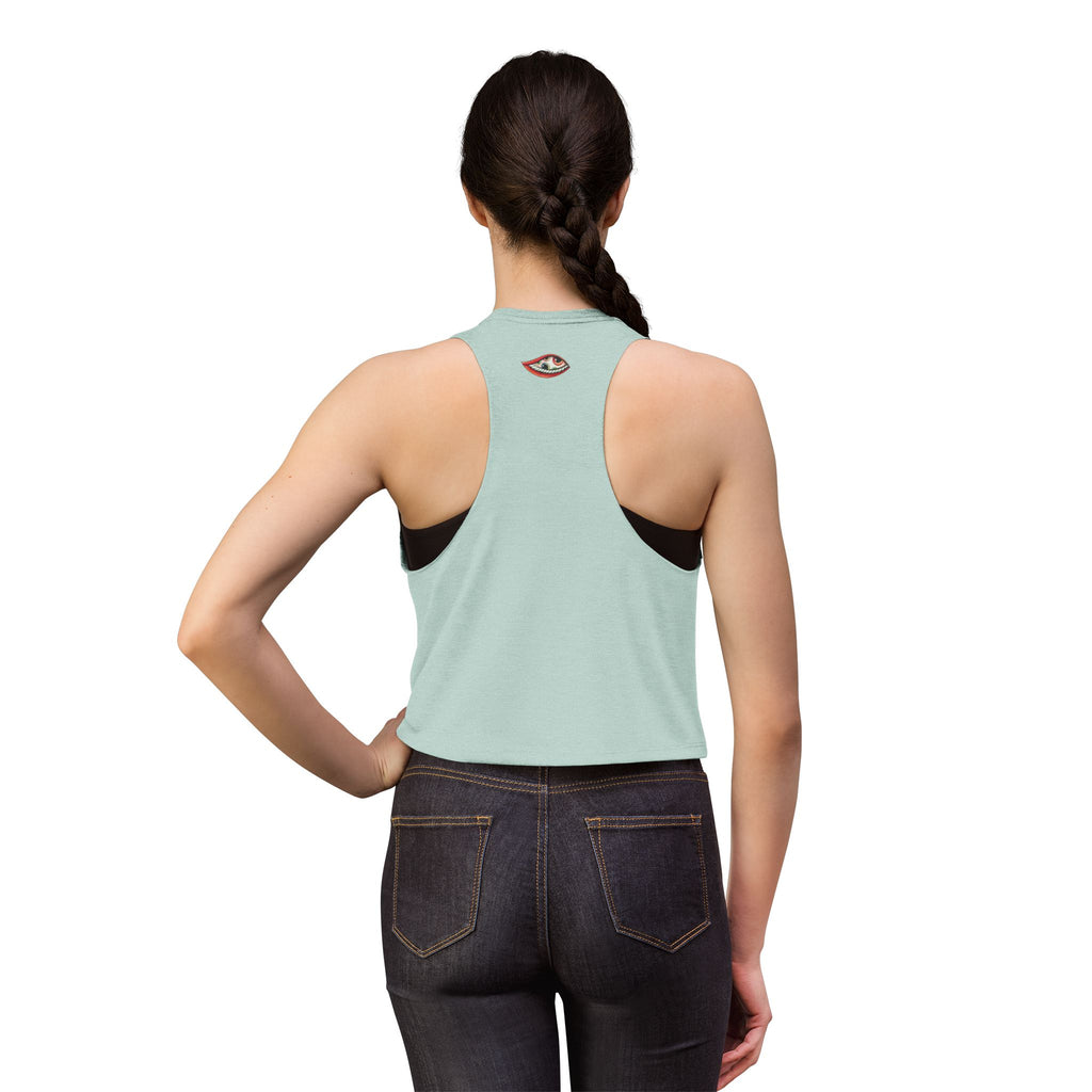 Crop Top — Colorful Psychedelic Bird Illustration Tank for Women #a364