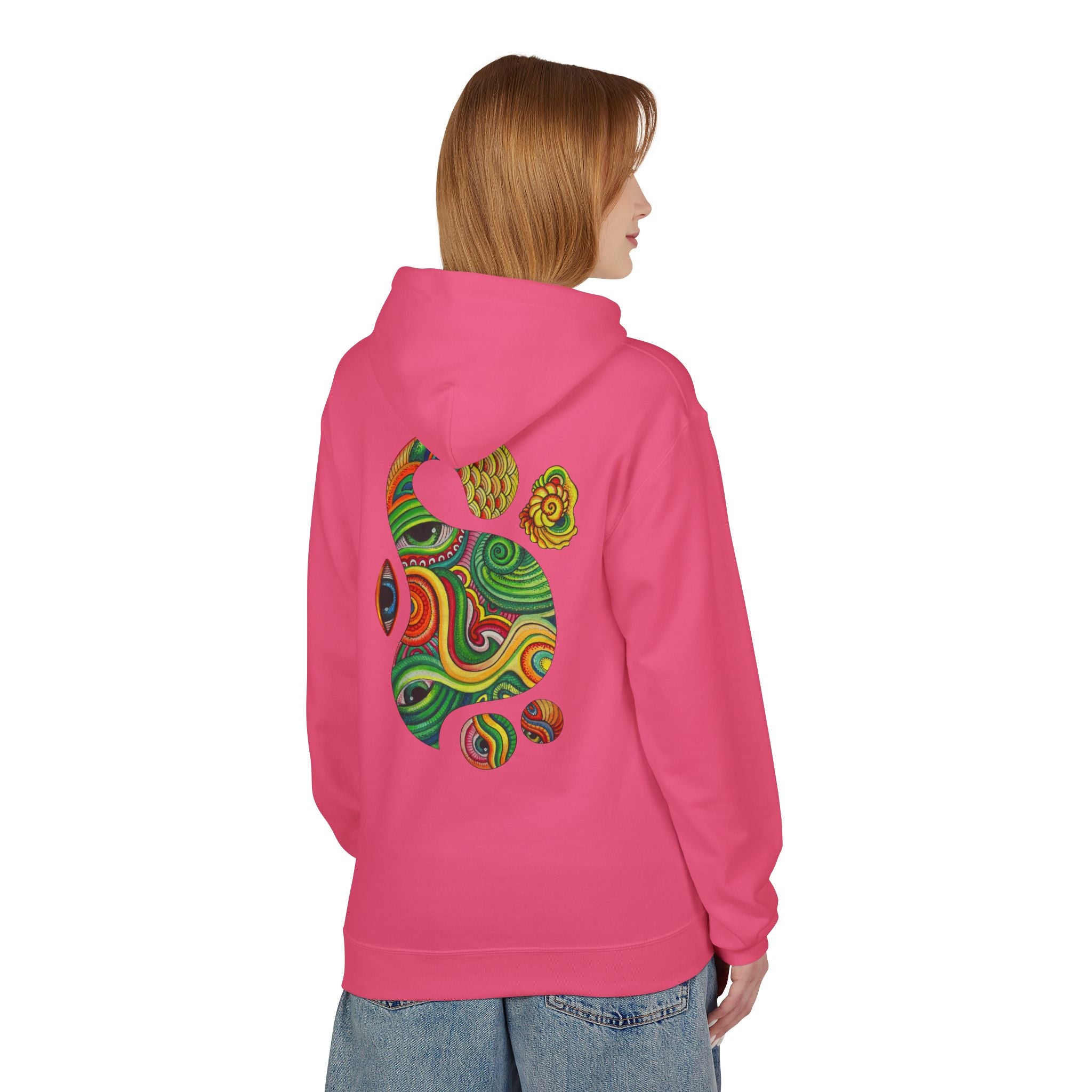 Psychedelic Swirl Hoodie — Colorful Abstract Apple Graphic #j64298
