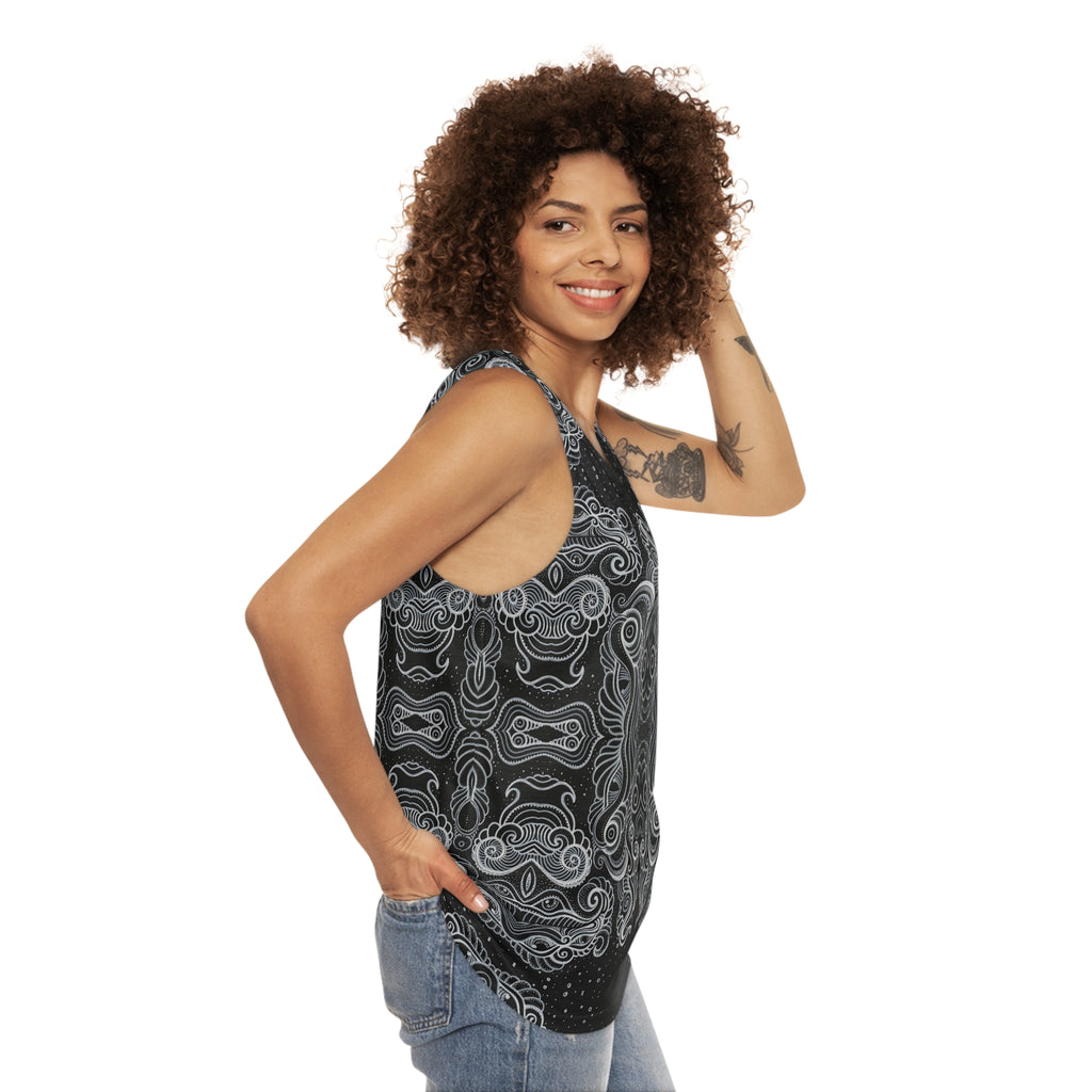 Intricate Black & White Mandala Tank #t23