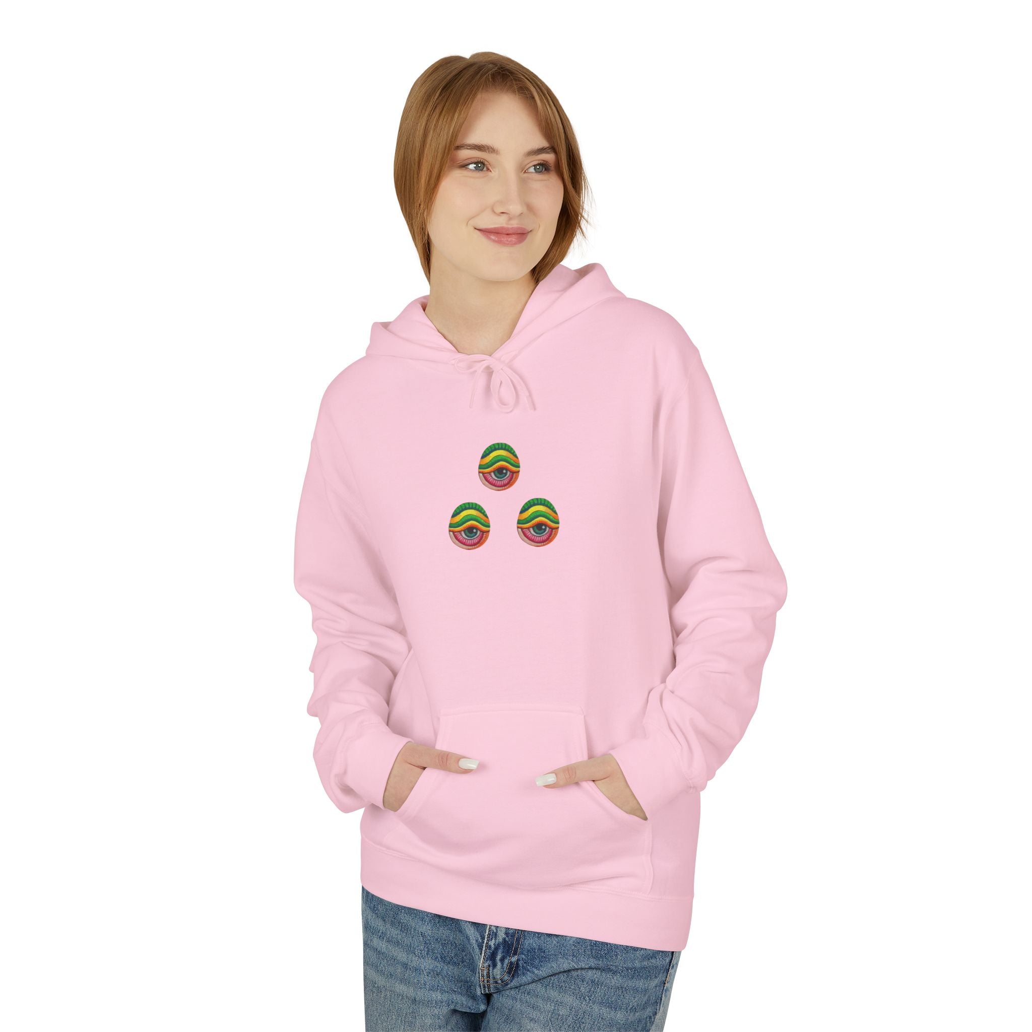 Psychedelic Swirl Hoodie — Colorful Abstract Apple Graphic #j64298