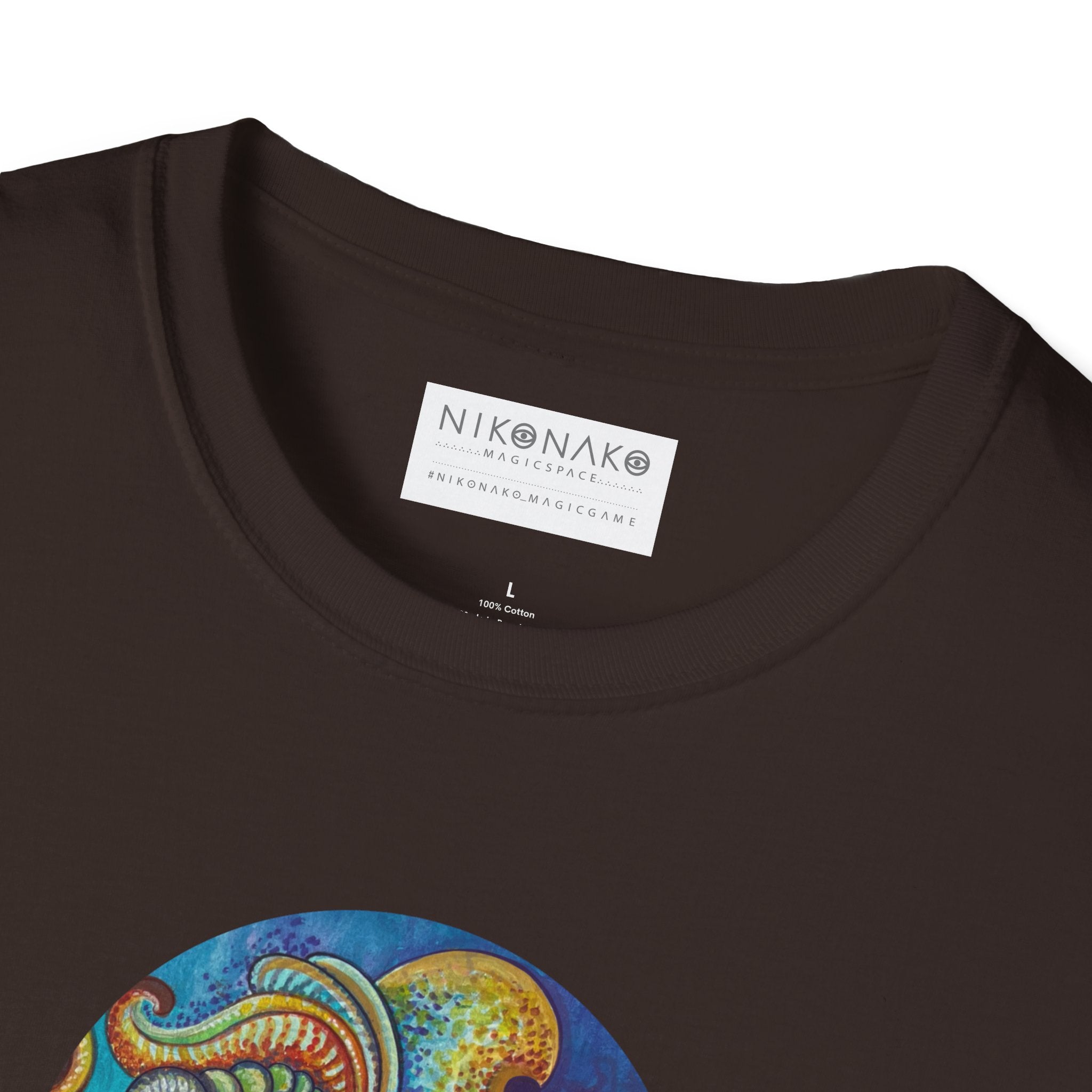 Psychedelic Keyhole T-Shirt — Colorful Swirl Art Tee #tsc8765
