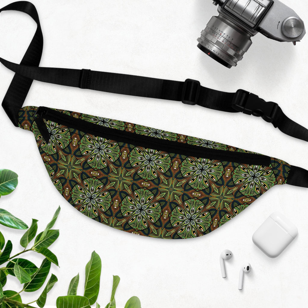 Boho Green Kaleidoscope Fanny Pack #ough76439