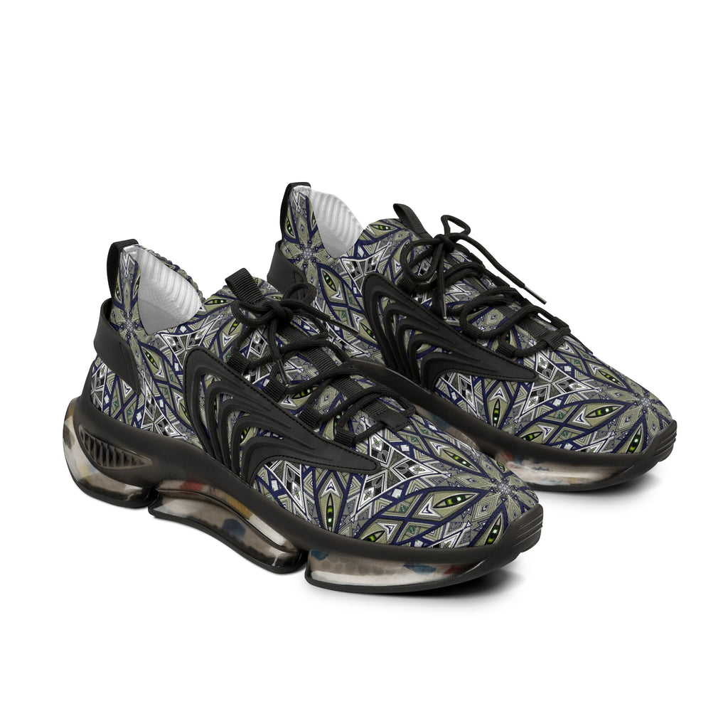 Kaleidoscope Geo Mesh Sneakers — Men's Patterned Athletic Shoes